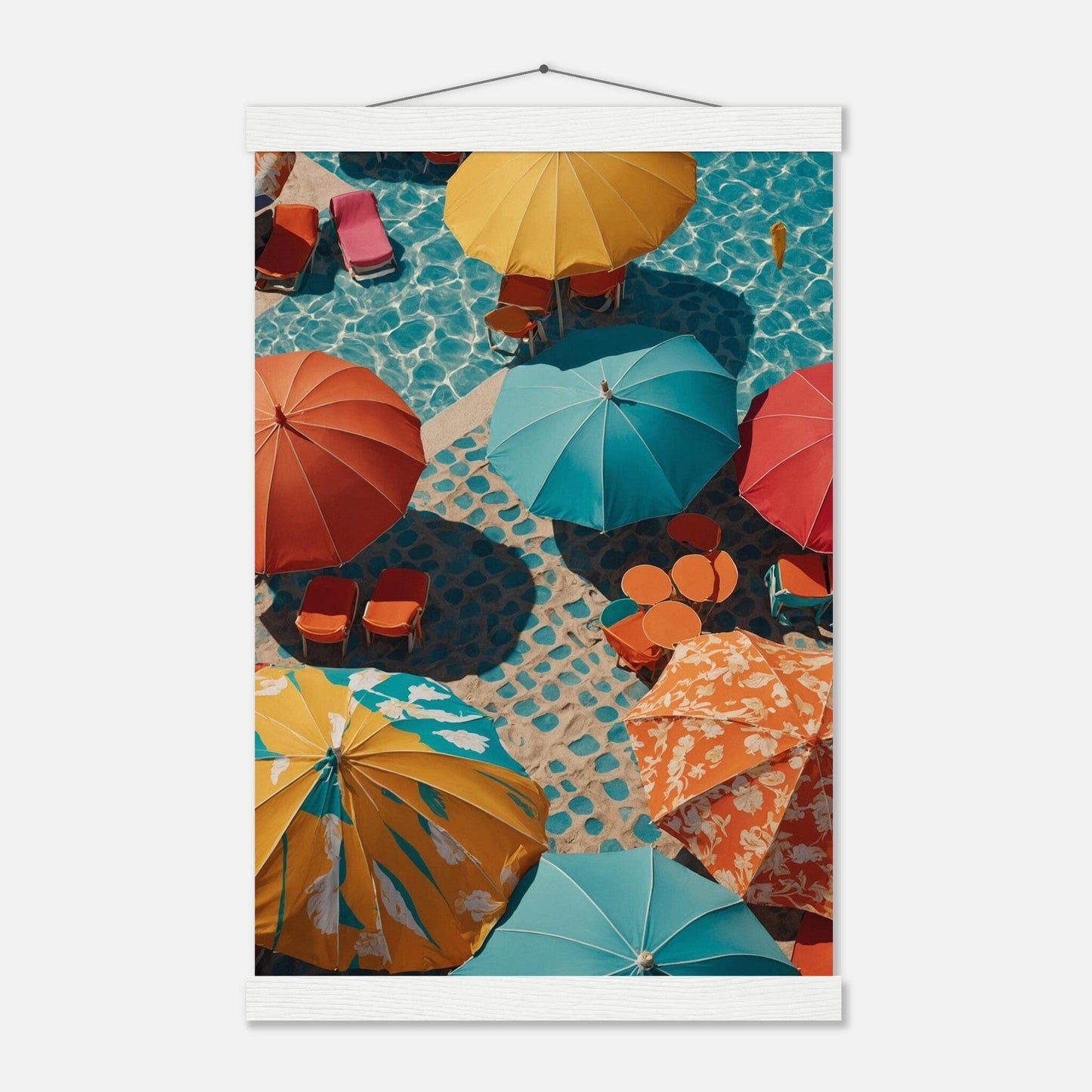 Premium Matte Paper Poster with Hanger - Minimalistische Kunstpräsentation mit Holzhänger Print Material Modern Masterpieces 28x43 cm / XL (11x17″) White wall hanger 