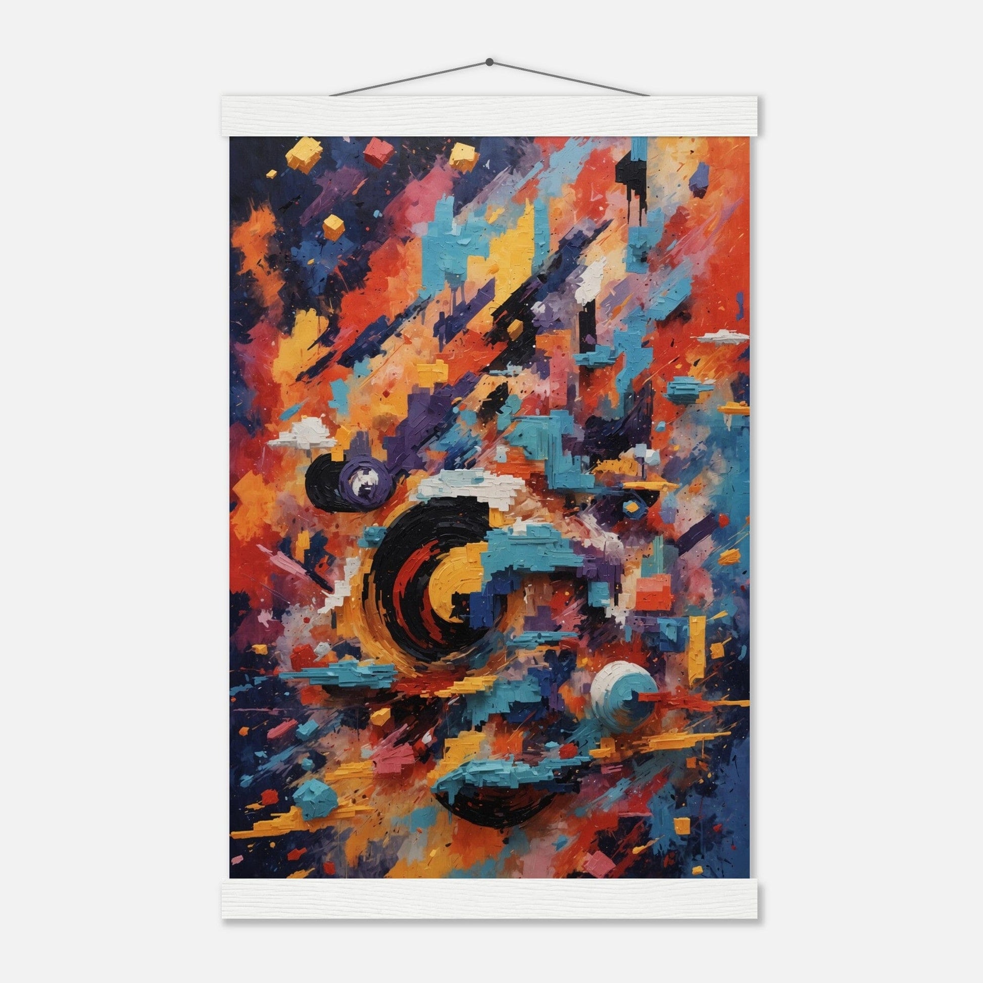 Premium Matte Paper Poster with Hanger - Minimalistische Kunstpräsentation mit Holzhänger Print Material Modern Masterpieces 28x43 cm / XL (11x17″) White wall hanger 
