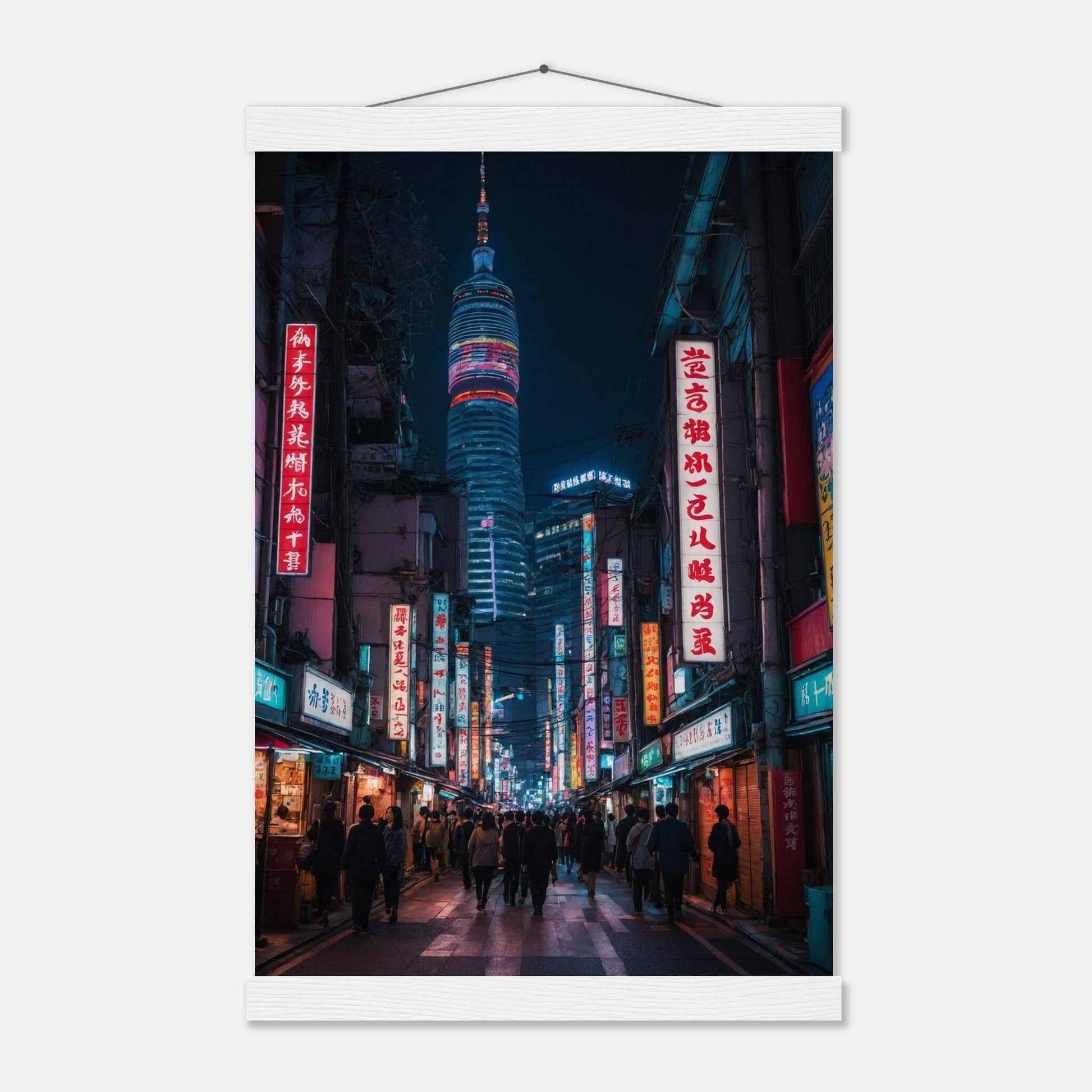 Premium Matte Paper Poster with Hanger - Minimalistische Kunstpräsentation mit Holzhänger Print Material Modern Masterpieces 28x43 cm / XL (11x17″) White wall hanger 