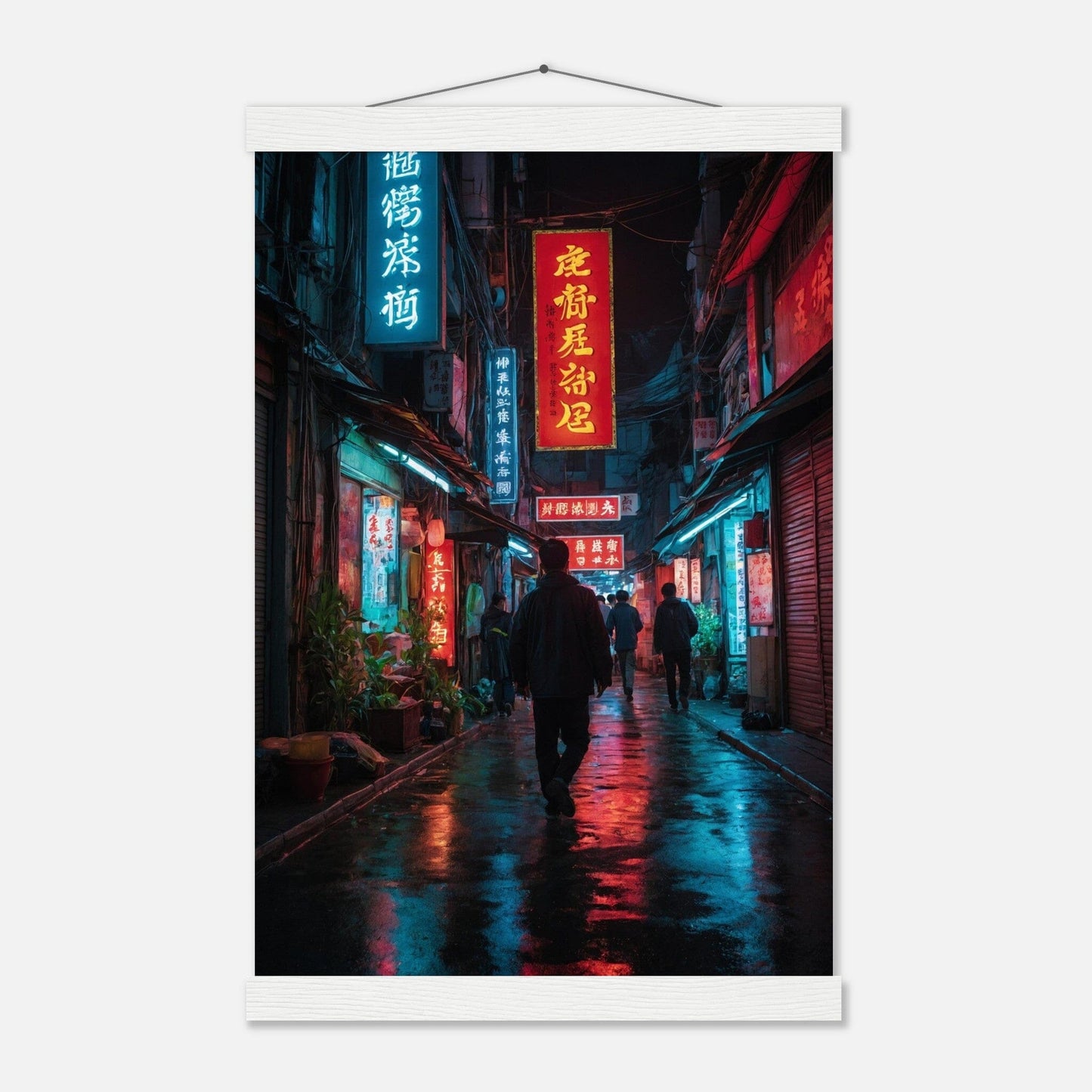 Premium Matte Paper Poster with Hanger - Minimalistische Kunstpräsentation mit Holzhänger Print Material Modern Masterpieces 28x43 cm / XL (11x17″) White wall hanger 