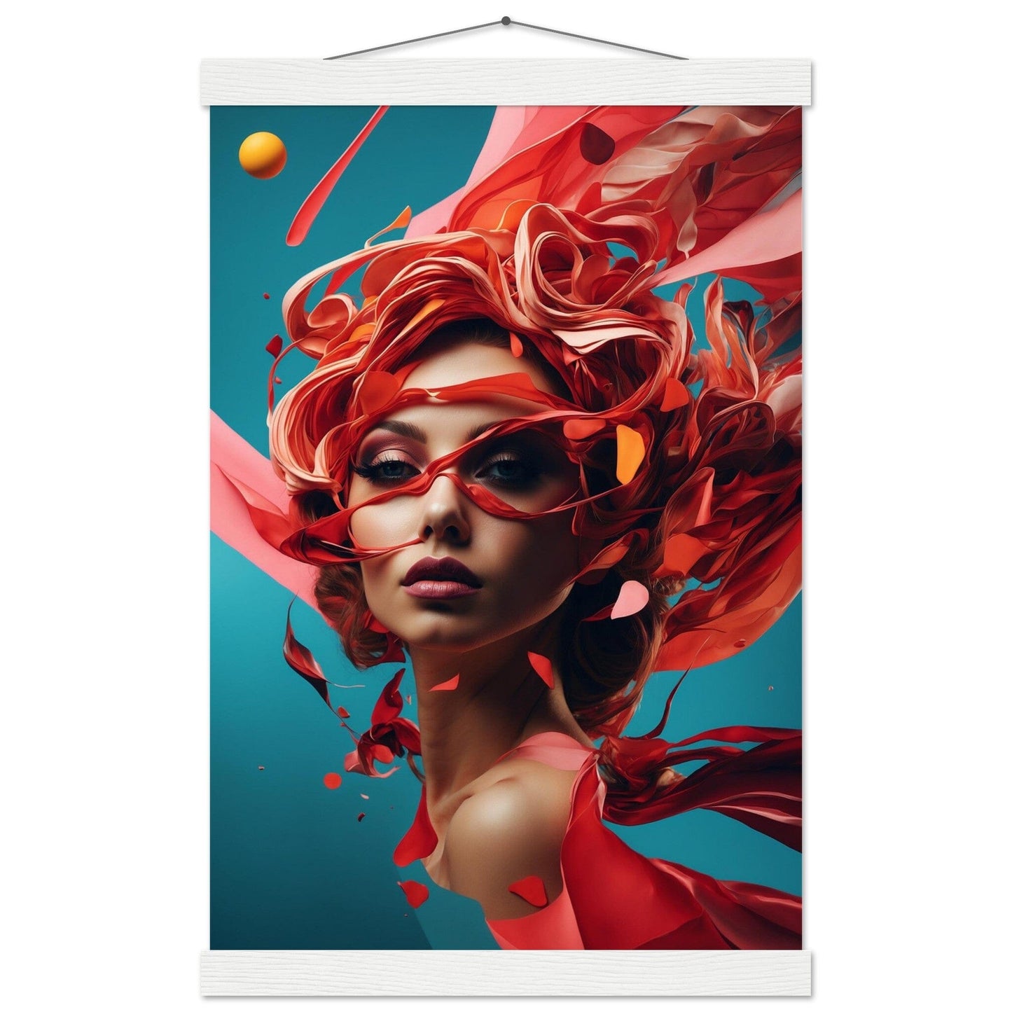 Premium Matte Paper Poster with Hanger - Minimalistische Kunstpräsentation mit Holzhänger Print Material Modern Masterpieces 28x43 cm / XL (11x17″) White wall hanger 