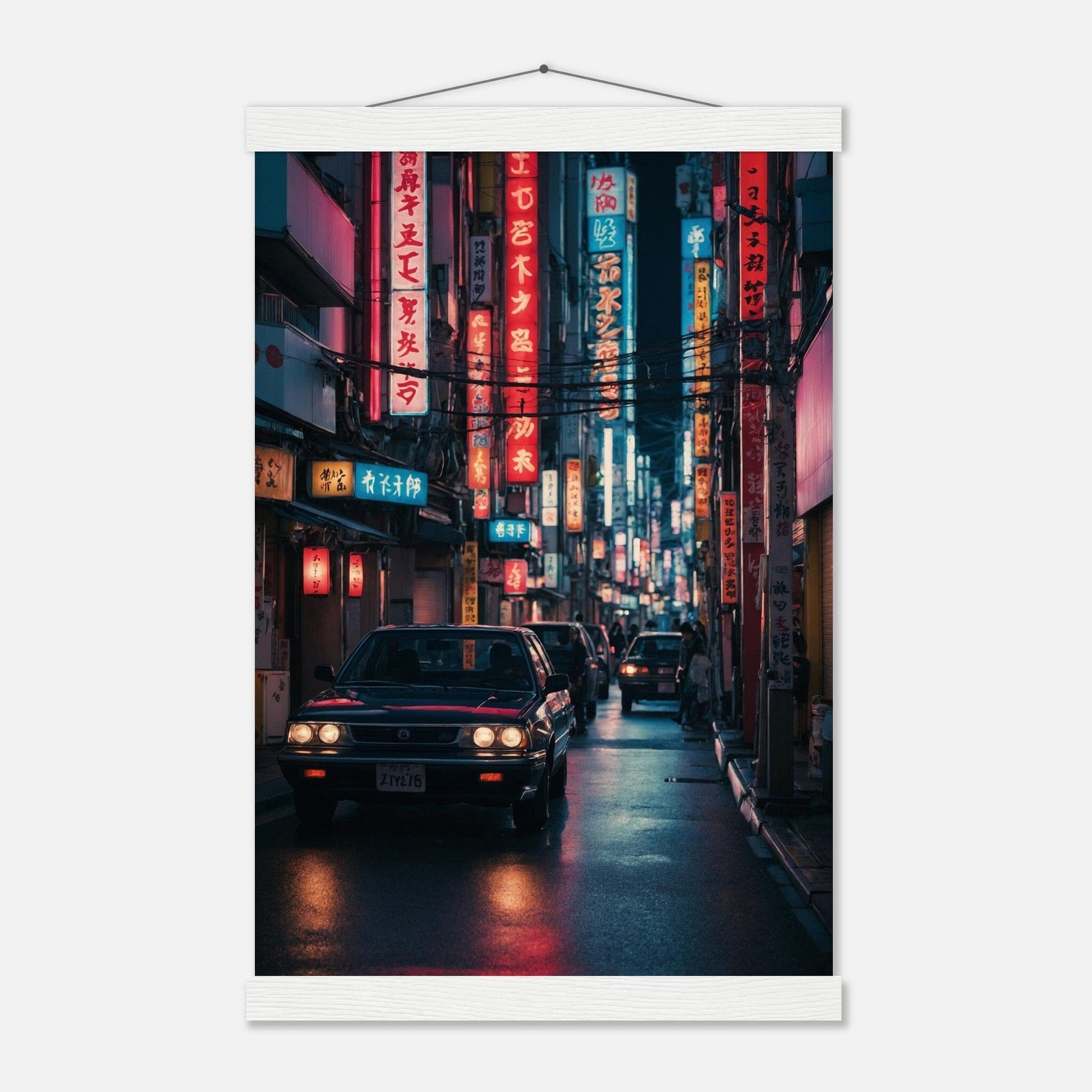 Premium Matte Paper Poster with Hanger - Minimalistische Kunstpräsentation mit Holzhänger Print Material Modern Masterpieces 28x43 cm / XL (11x17″) White wall hanger 
