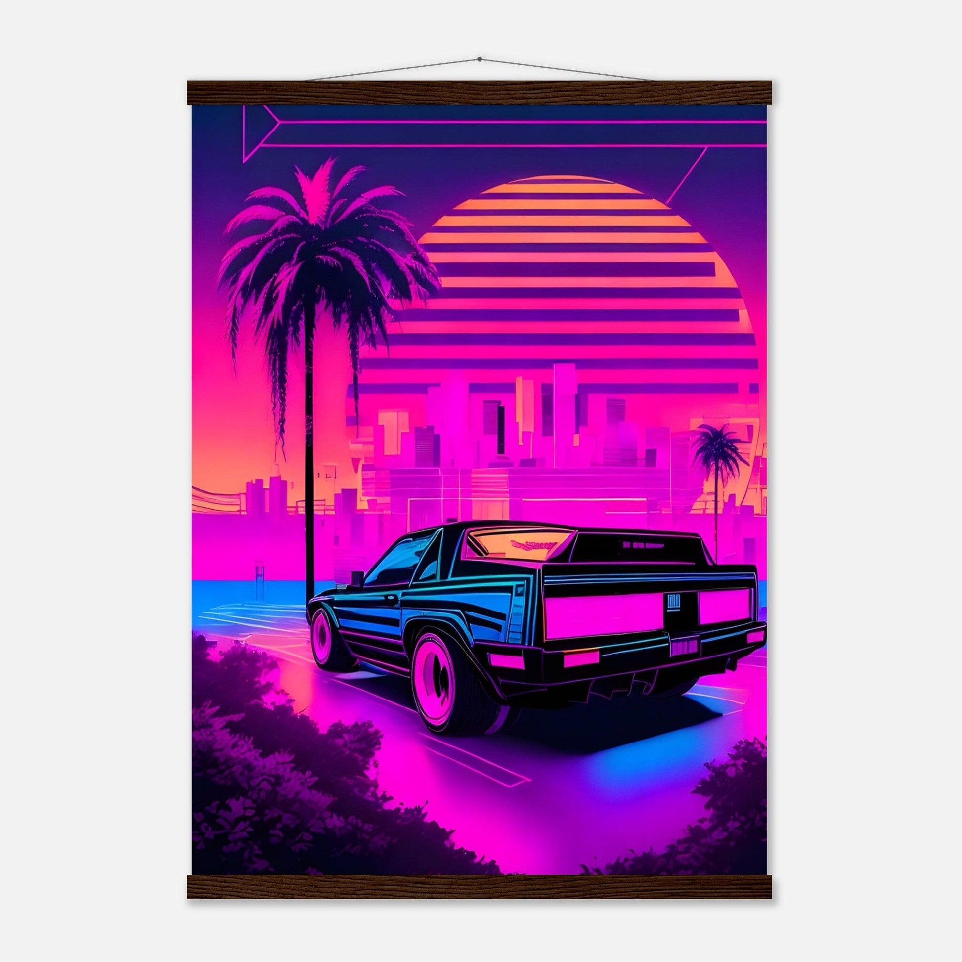 Premium Matte Paper Poster with Hanger - Minimalistische Kunstpräsentation mit Holzhänger Print Material Modern Masterpieces 