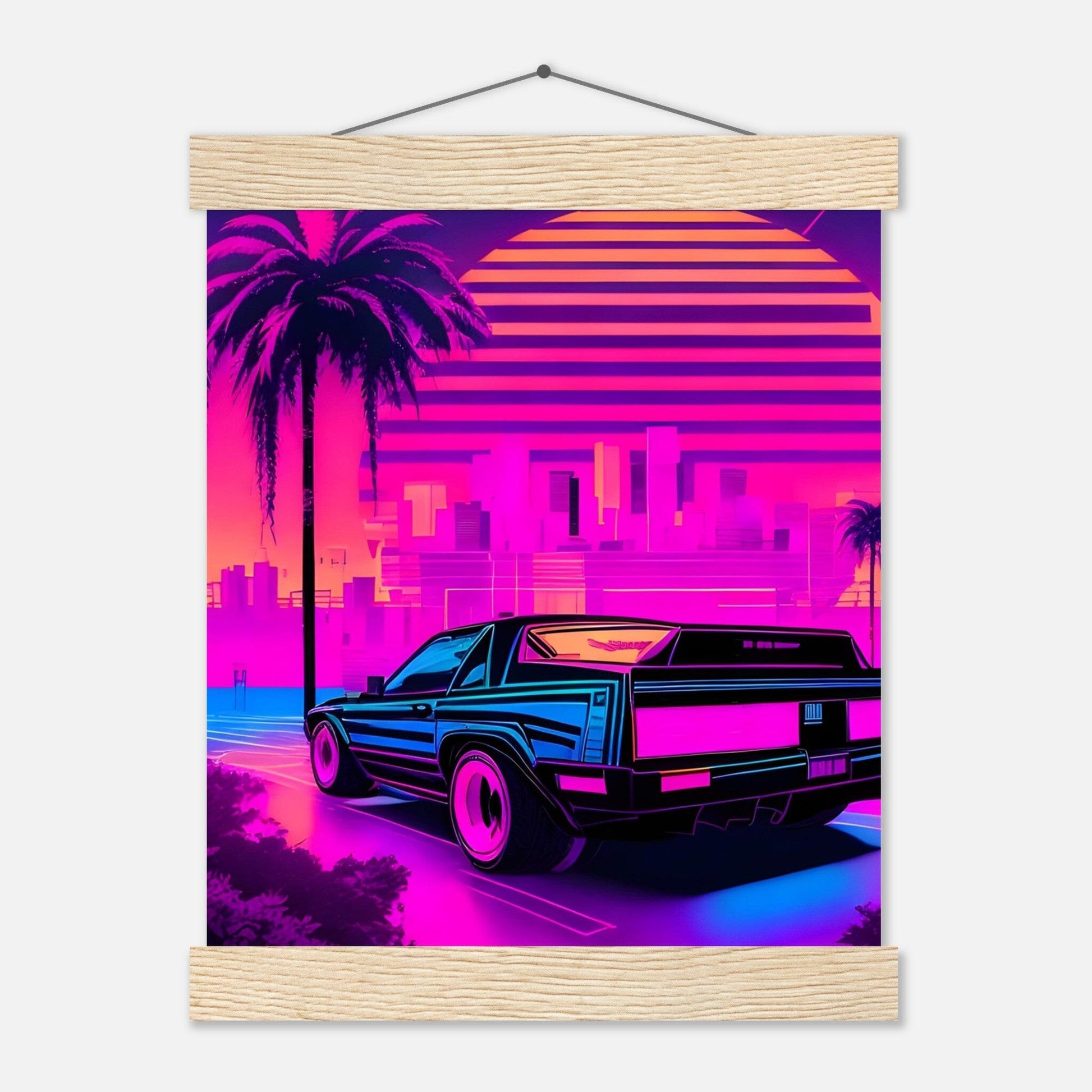 Premium Matte Paper Poster with Hanger - Minimalistische Kunstpräsentation mit Holzhänger Print Material Modern Masterpieces 