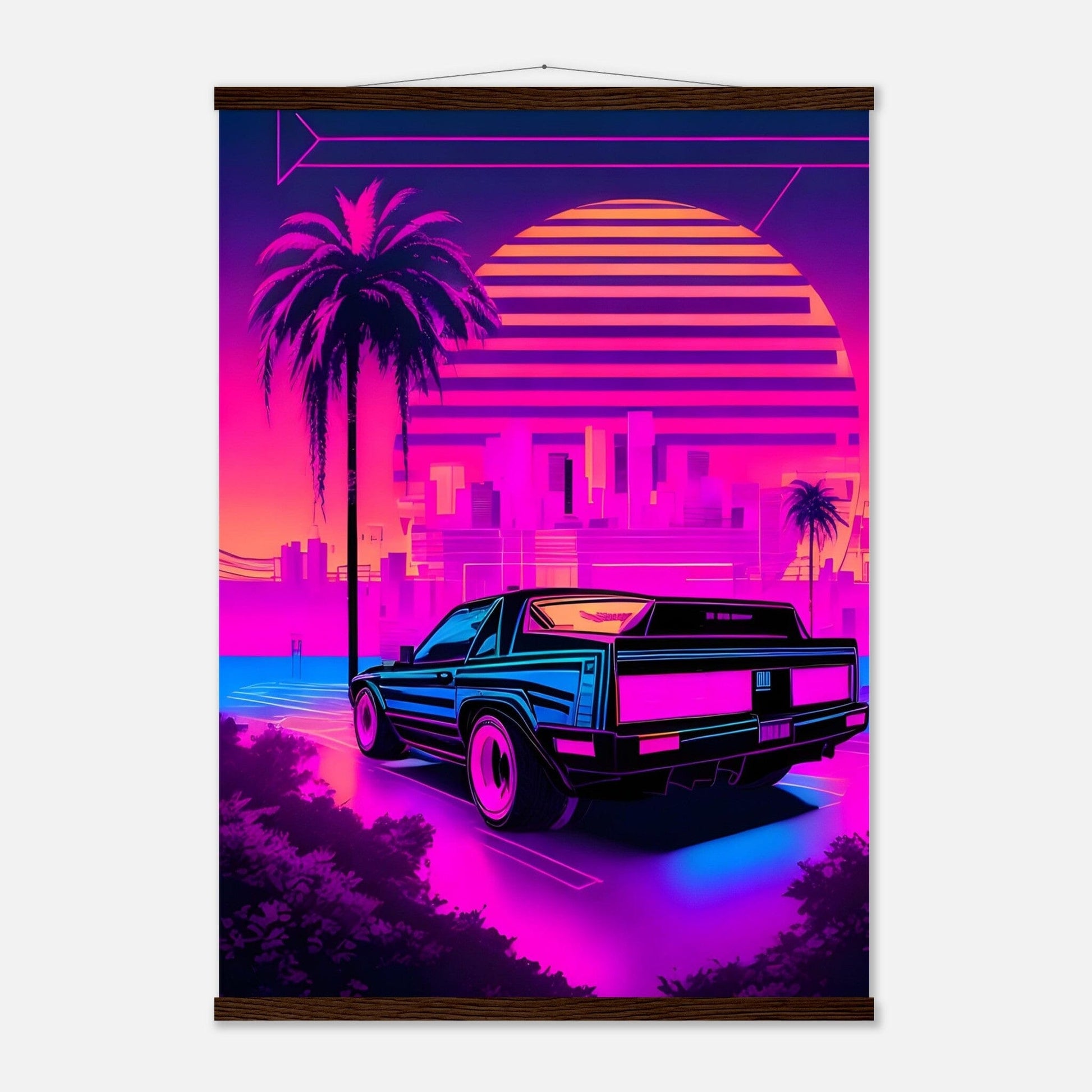 Premium Matte Paper Poster with Hanger - Minimalistische Kunstpräsentation mit Holzhänger Print Material Modern Masterpieces 