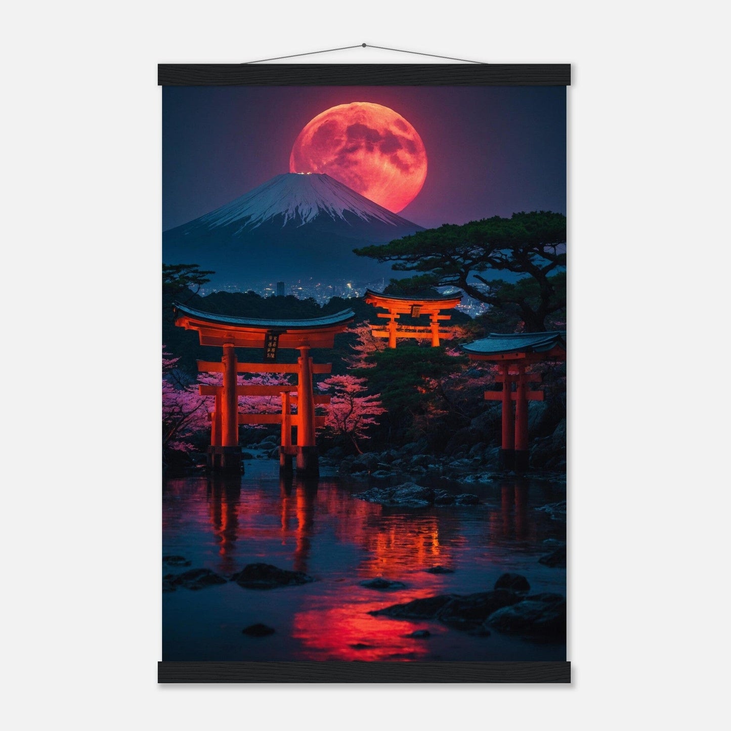 Premium Matte Paper Poster with Hanger - Minimalistische Kunstpräsentation mit Holzhänger Print Material Modern Masterpieces 40x60 cm / 16x24″ Black wall hanger 