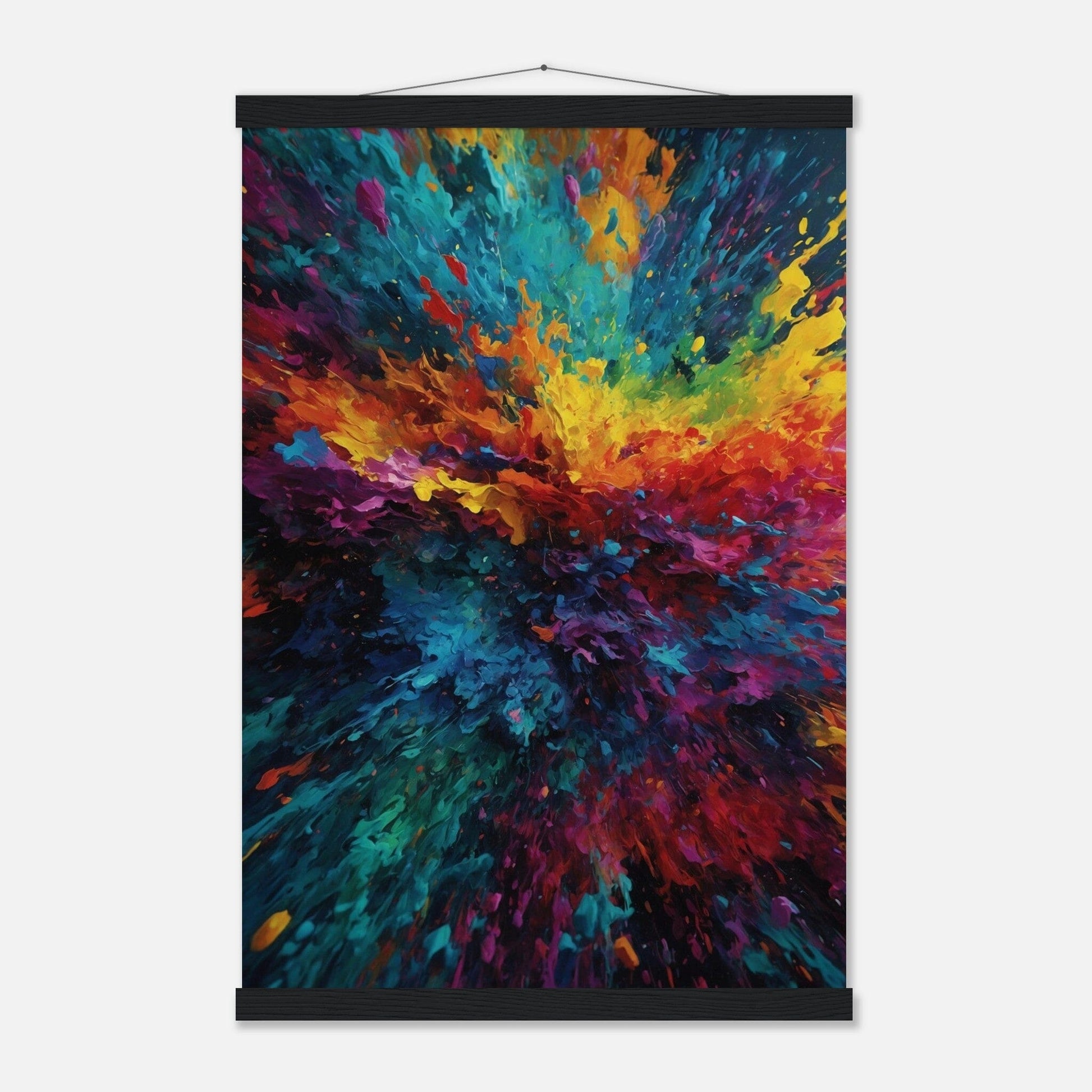 Premium Matte Paper Poster with Hanger - Minimalistische Kunstpräsentation mit Holzhänger Print Material Modern Masterpieces 40x60 cm / 16x24″ Black wall hanger 