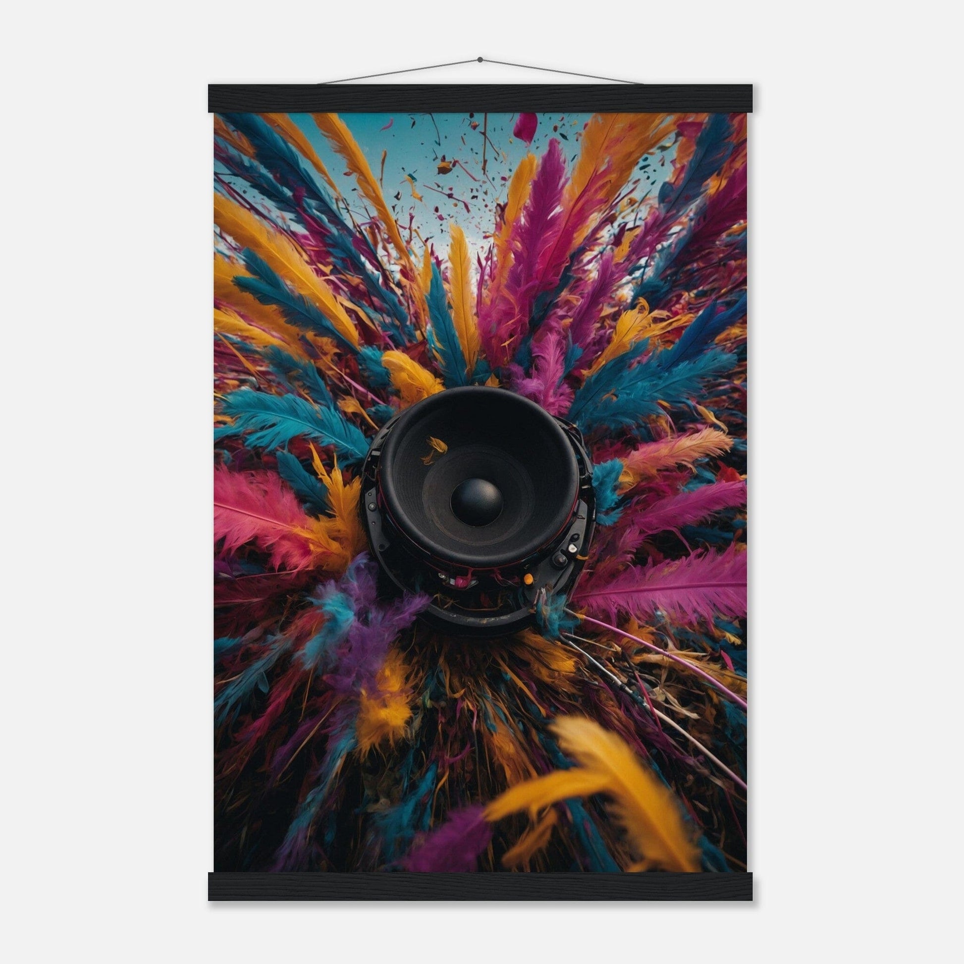 Premium Matte Paper Poster with Hanger - Minimalistische Kunstpräsentation mit Holzhänger Print Material Modern Masterpieces 40x60 cm / 16x24″ Black wall hanger 