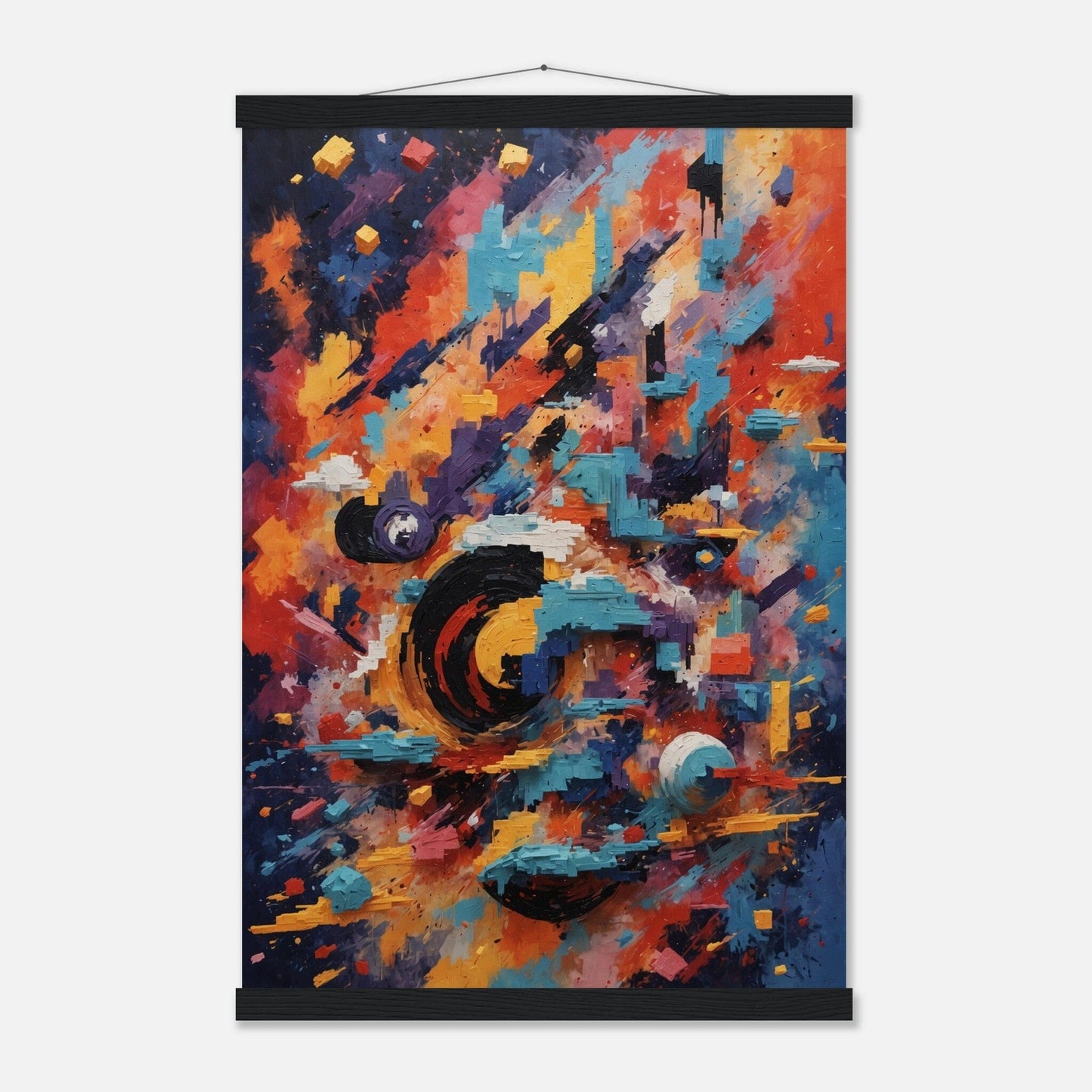 Premium Matte Paper Poster with Hanger - Minimalistische Kunstpräsentation mit Holzhänger Print Material Modern Masterpieces 40x60 cm / 16x24″ Black wall hanger 