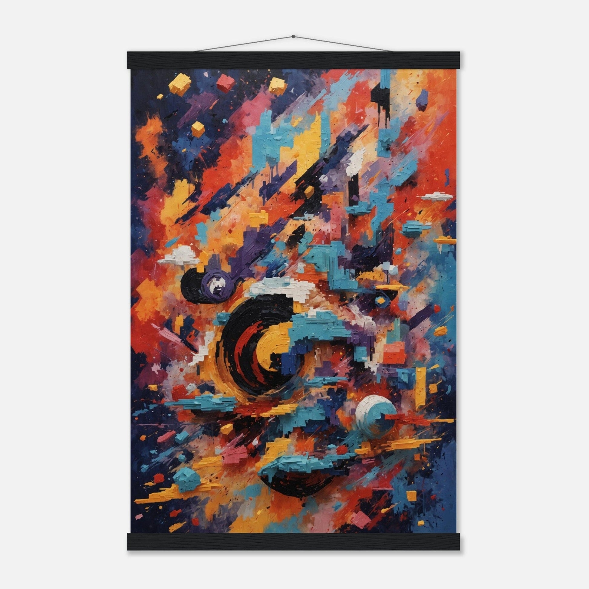 Premium Matte Paper Poster with Hanger - Minimalistische Kunstpräsentation mit Holzhänger Print Material Modern Masterpieces 40x60 cm / 16x24″ Black wall hanger 
