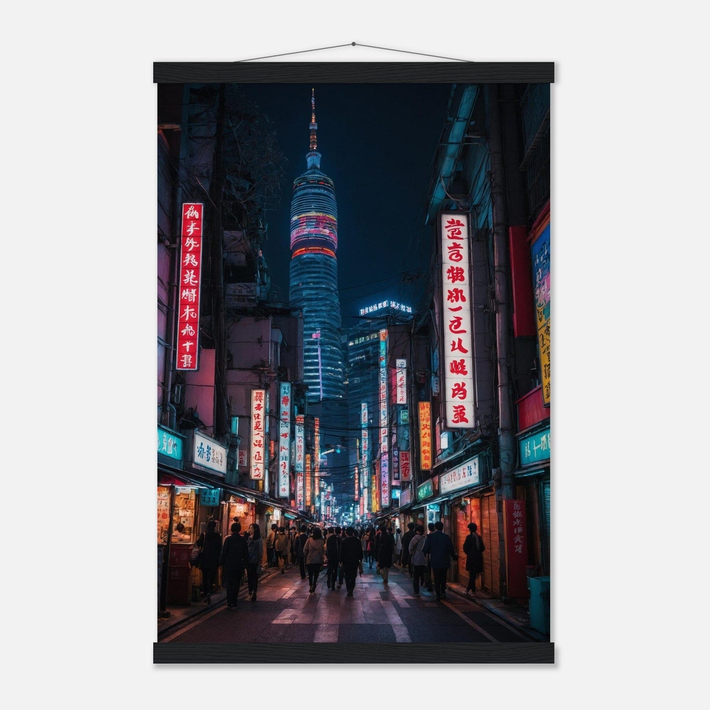 Premium Matte Paper Poster with Hanger - Minimalistische Kunstpräsentation mit Holzhänger Print Material Modern Masterpieces 40x60 cm / 16x24″ Black wall hanger 