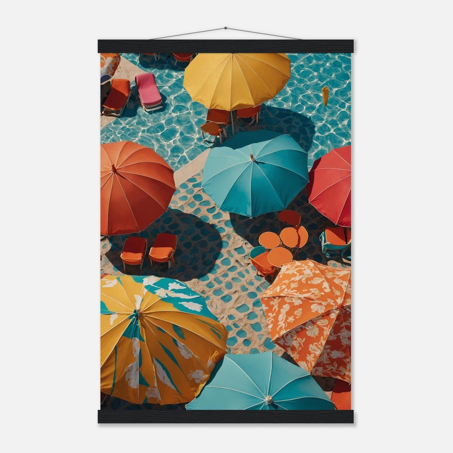 Premium Matte Paper Poster with Hanger - Minimalistische Kunstpräsentation mit Holzhänger Print Material Modern Masterpieces 40x60 cm / 16x24″ Black wall hanger 