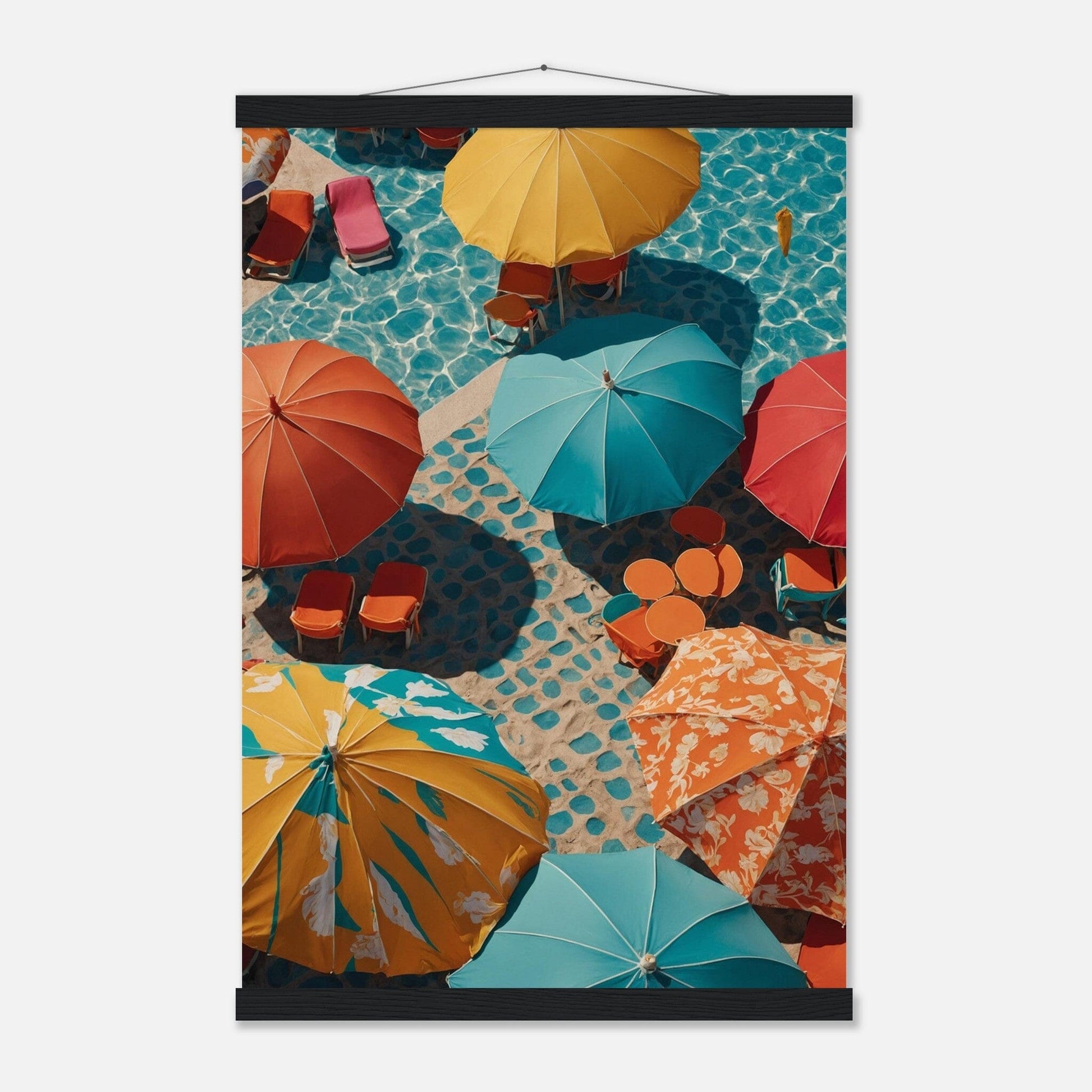 Premium Matte Paper Poster with Hanger - Minimalistische Kunstpräsentation mit Holzhänger Print Material Modern Masterpieces 40x60 cm / 16x24″ Black wall hanger 