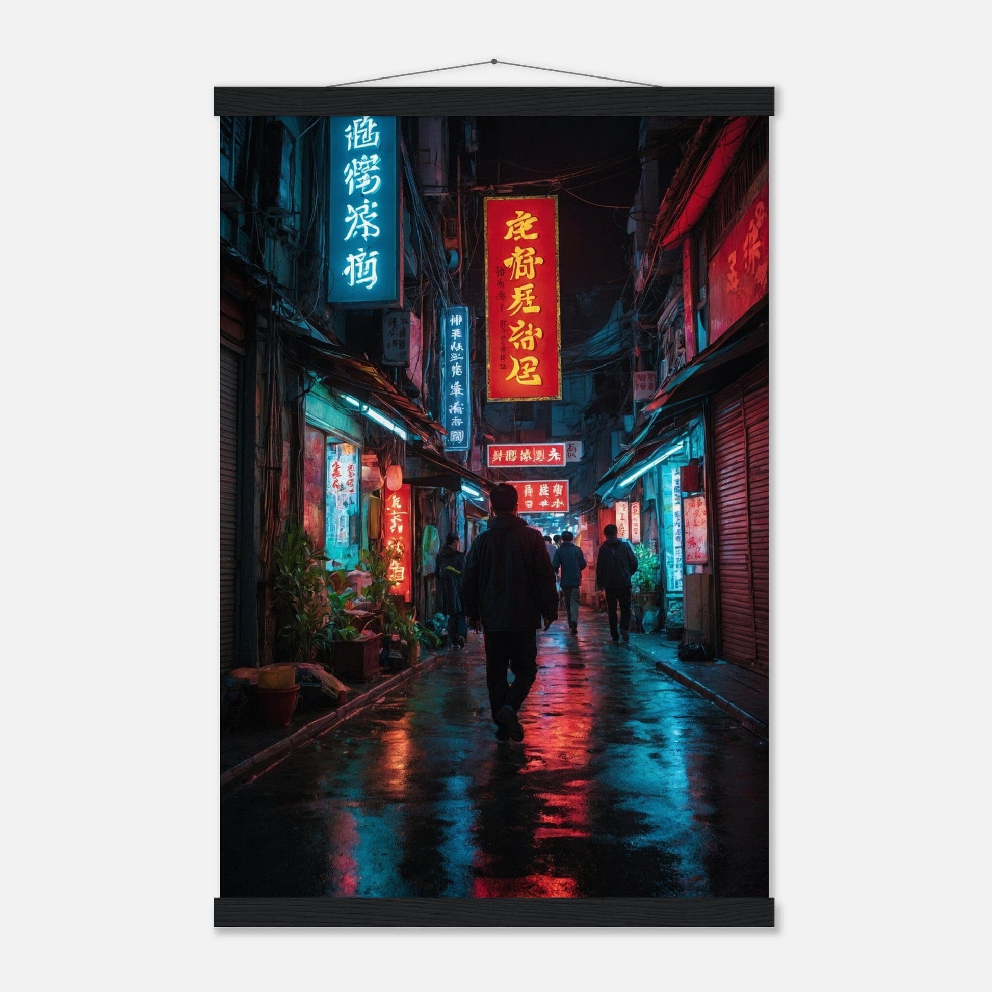 Premium Matte Paper Poster with Hanger - Minimalistische Kunstpräsentation mit Holzhänger Print Material Modern Masterpieces 40x60 cm / 16x24″ Black wall hanger 