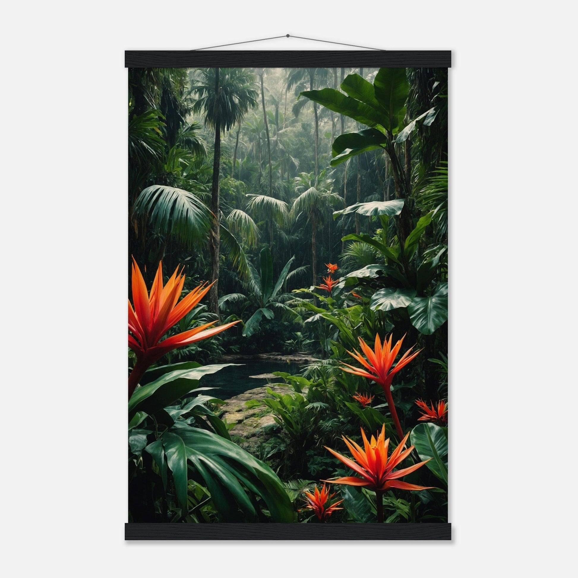 Premium Matte Paper Poster with Hanger - Minimalistische Kunstpräsentation mit Holzhänger Print Material Modern Masterpieces 40x60 cm / 16x24″ Black wall hanger 