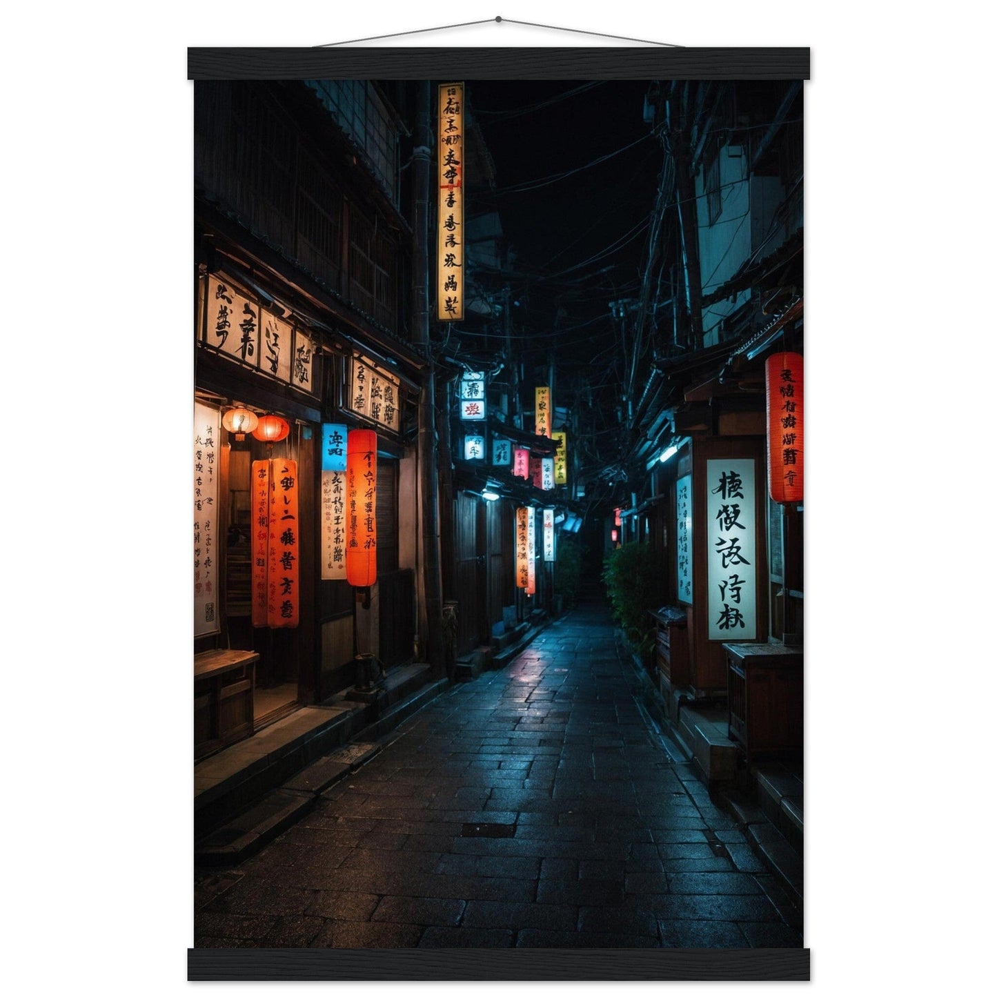 Premium Matte Paper Poster with Hanger - Minimalistische Kunstpräsentation mit Holzhänger Print Material Modern Masterpieces 40x60 cm / 16x24″ Black wall hanger 
