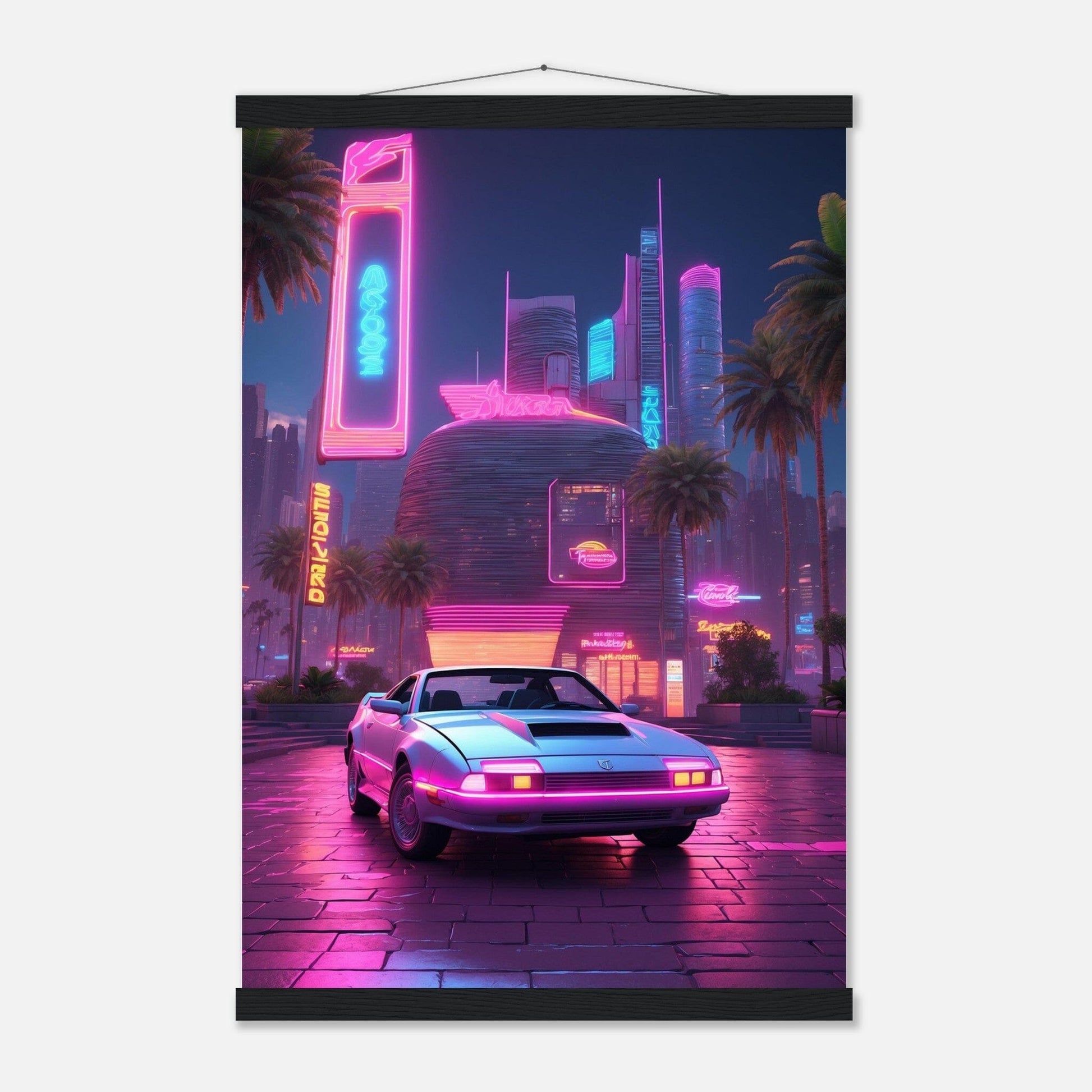 Premium Matte Paper Poster with Hanger - Minimalistische Kunstpräsentation mit Holzhänger Print Material Modern Masterpieces 40x60 cm / 16x24″ Black wall hanger 