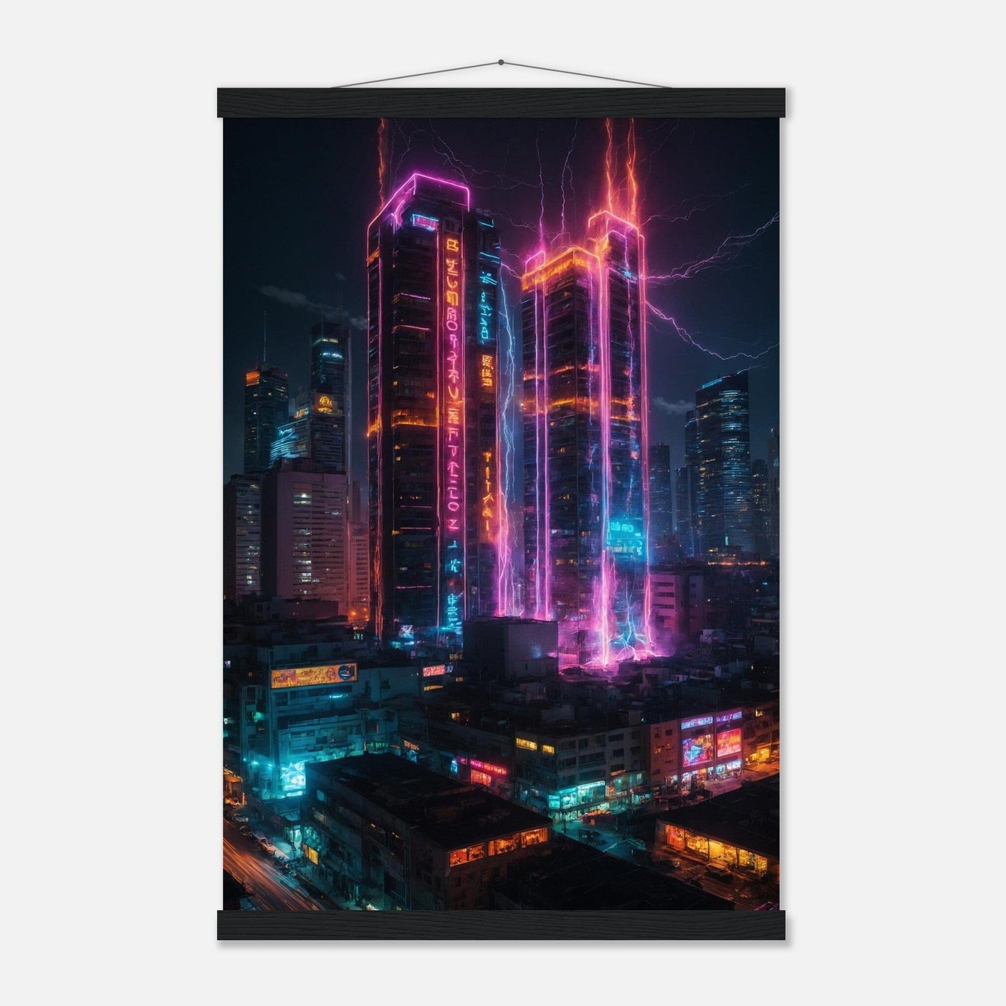 Premium Matte Paper Poster with Hanger - Minimalistische Kunstpräsentation mit Holzhänger Print Material Modern Masterpieces 40x60 cm / 16x24″ Black wall hanger 