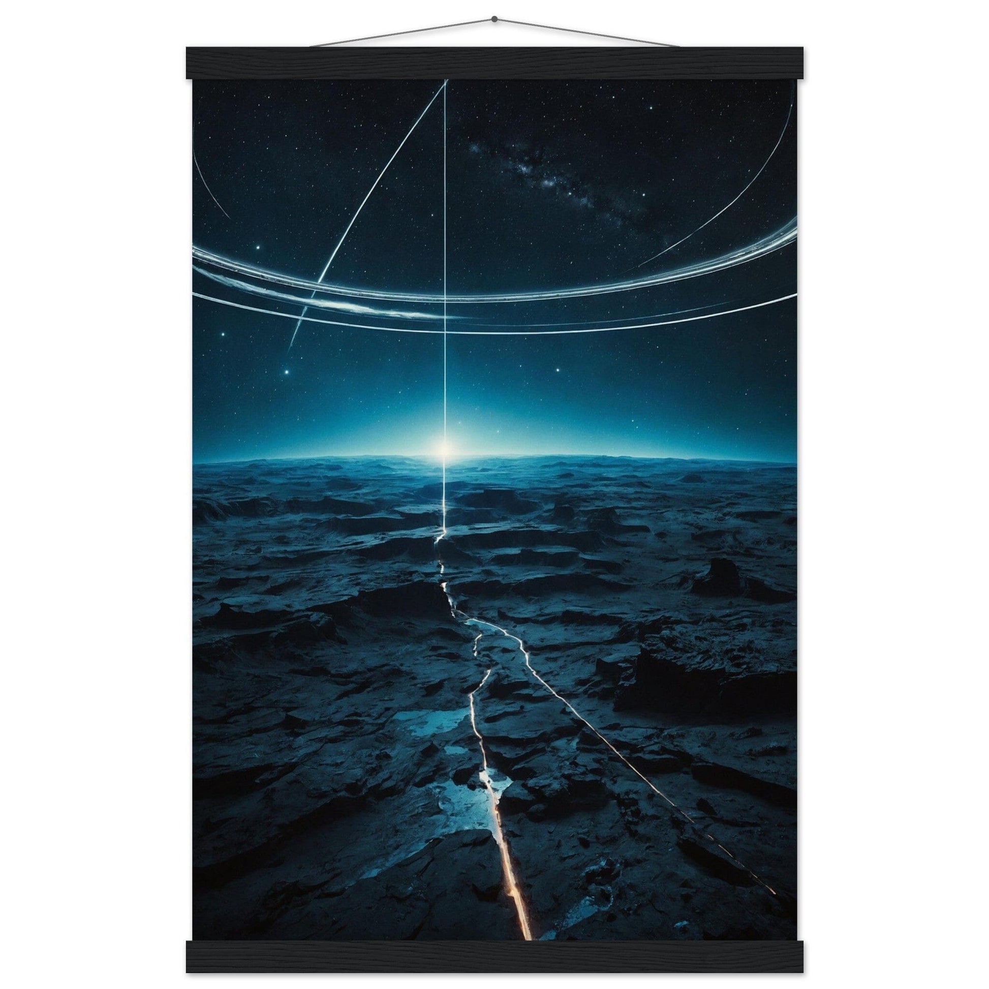 Premium Matte Paper Poster with Hanger - Minimalistische Kunstpräsentation mit Holzhänger Print Material Modern Masterpieces 40x60 cm / 16x24″ Black wall hanger 