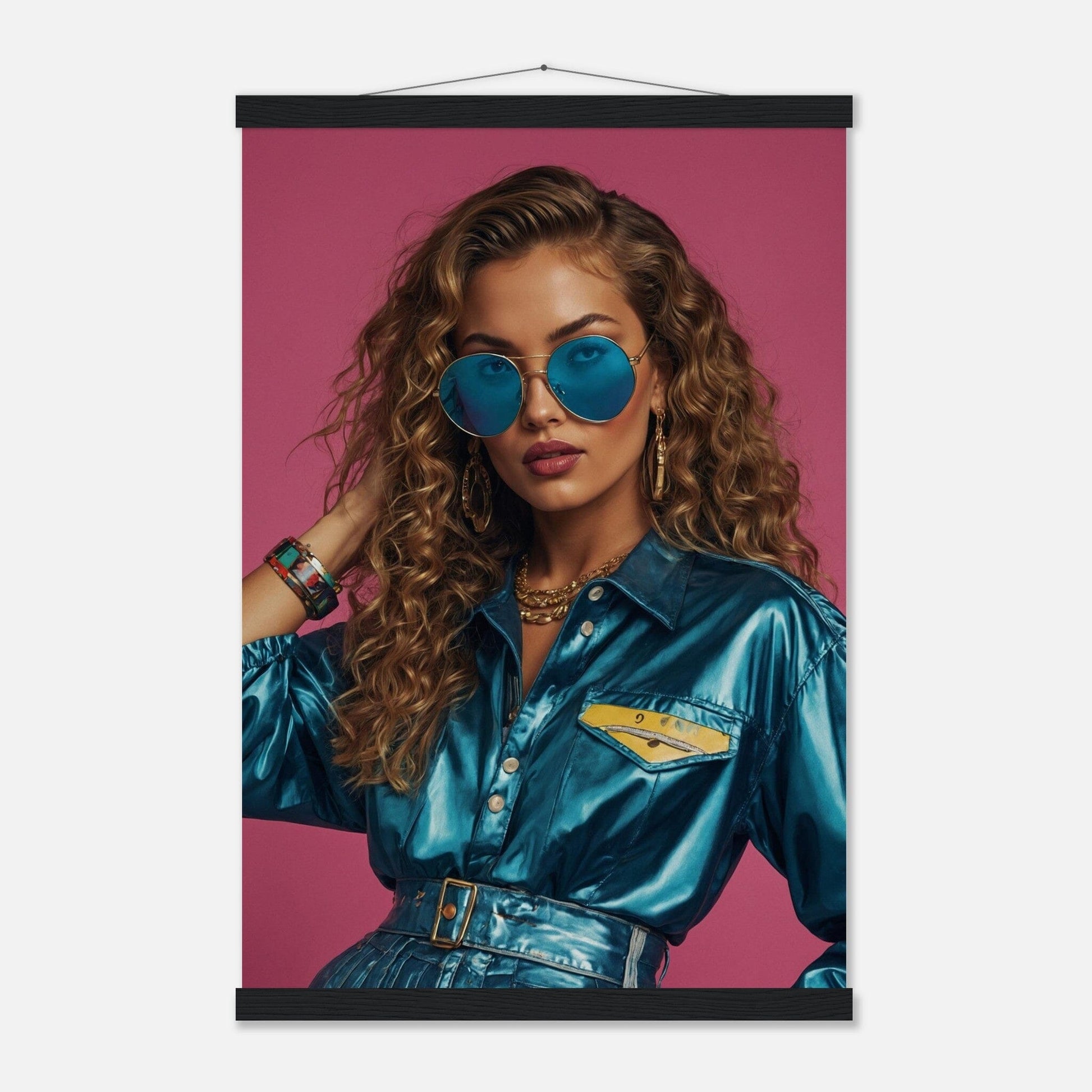 Premium Matte Paper Poster with Hanger - Minimalistische Kunstpräsentation mit Holzhänger Print Material Modern Masterpieces 40x60 cm / 16x24″ Black wall hanger 