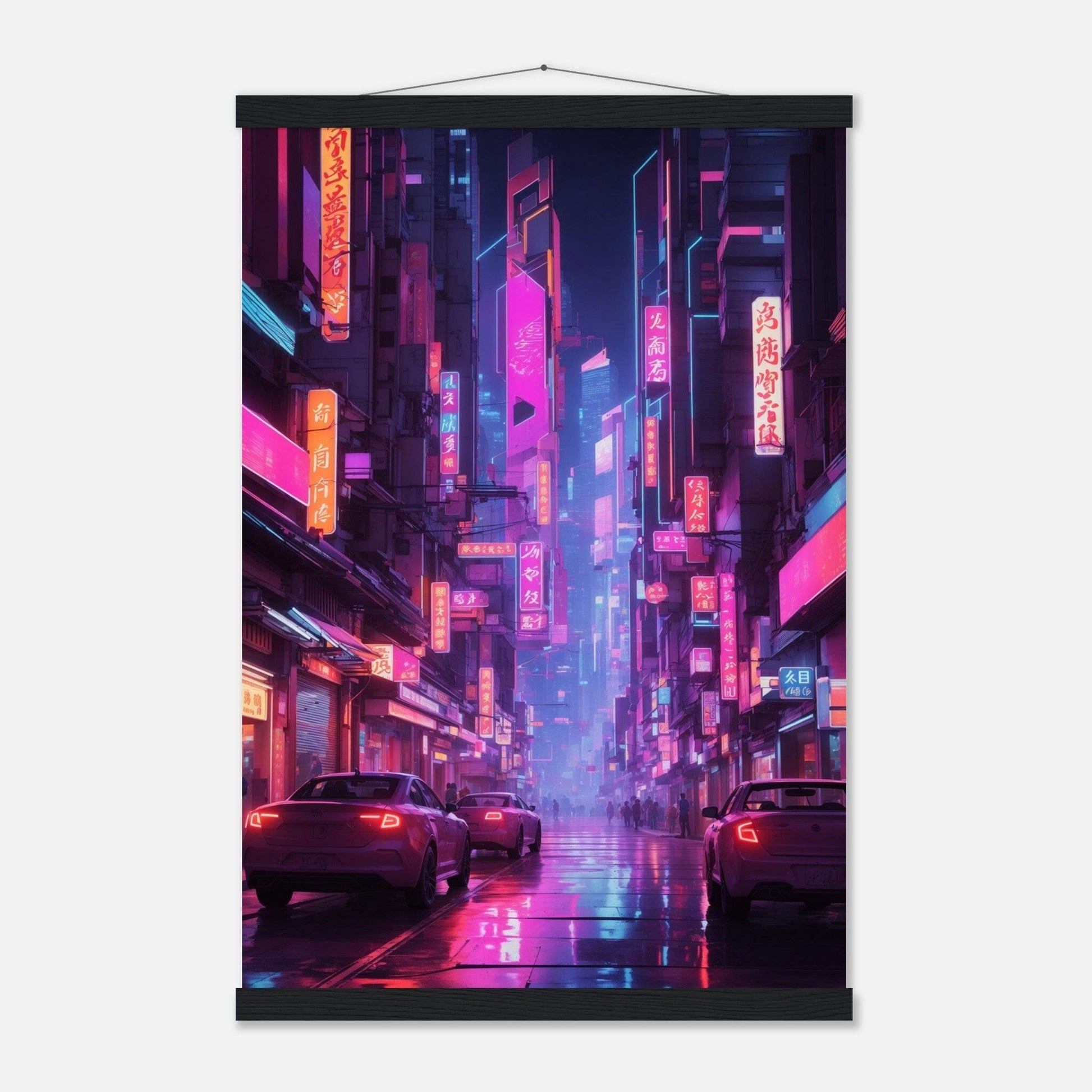 Premium Matte Paper Poster with Hanger - Minimalistische Kunstpräsentation mit Holzhänger Print Material Modern Masterpieces 40x60 cm / 16x24″ Black wall hanger 