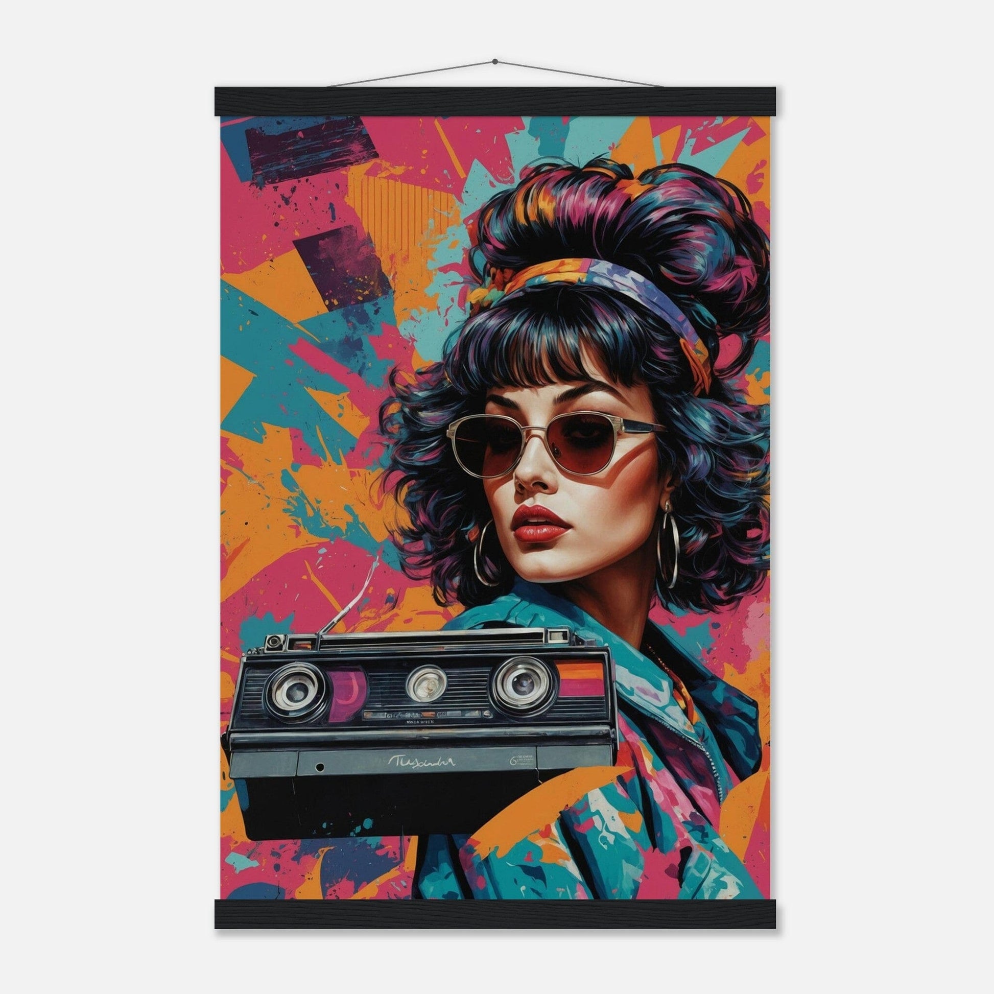 Premium Matte Paper Poster with Hanger - Minimalistische Kunstpräsentation mit Holzhänger Print Material Modern Masterpieces 40x60 cm / 16x24″ Black wall hanger 