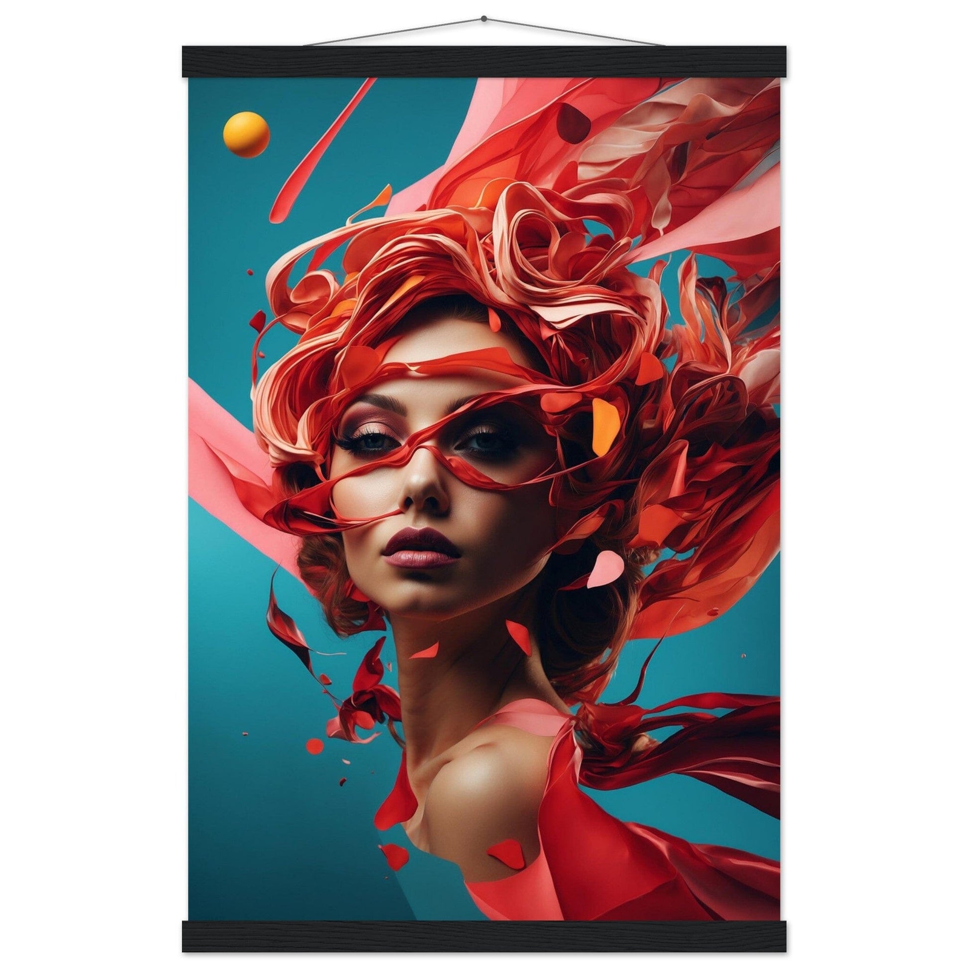 Premium Matte Paper Poster with Hanger - Minimalistische Kunstpräsentation mit Holzhänger Print Material Modern Masterpieces 40x60 cm / 16x24″ Black wall hanger 