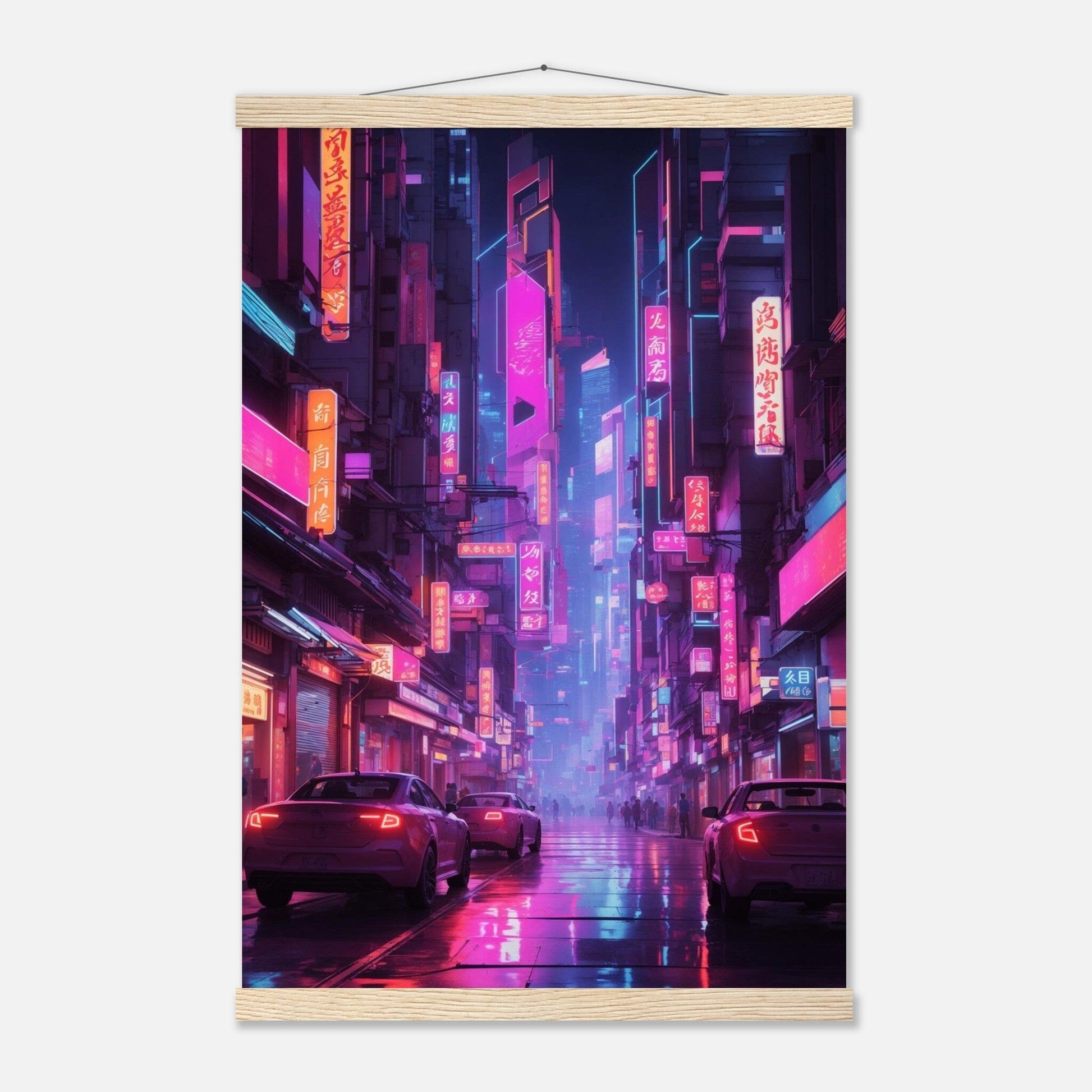 Premium Matte Paper Poster with Hanger - Minimalistische Kunstpräsentation mit Holzhänger Print Material Modern Masterpieces 40x60 cm / 16x24″ Natural wood wall hanger 