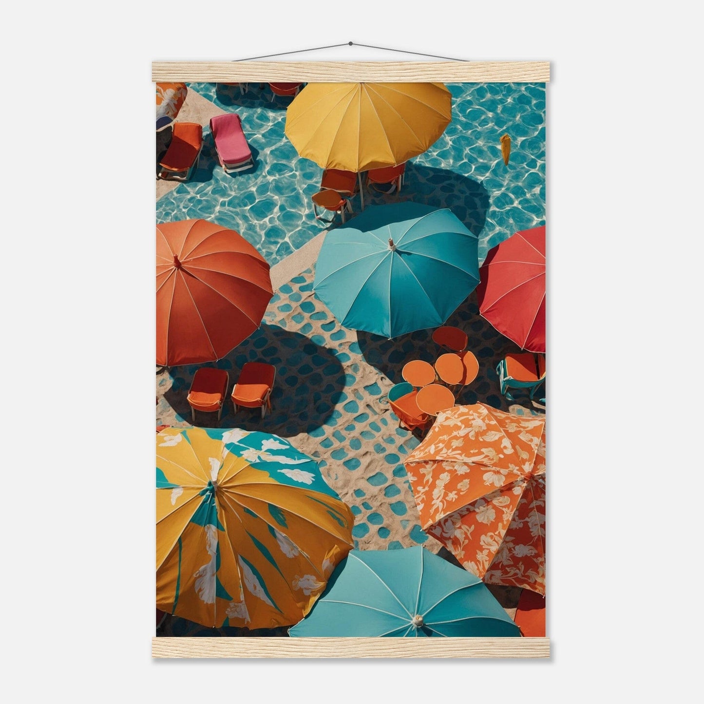 Premium Matte Paper Poster with Hanger - Minimalistische Kunstpräsentation mit Holzhänger Print Material Modern Masterpieces 40x60 cm / 16x24″ Natural wood wall hanger 