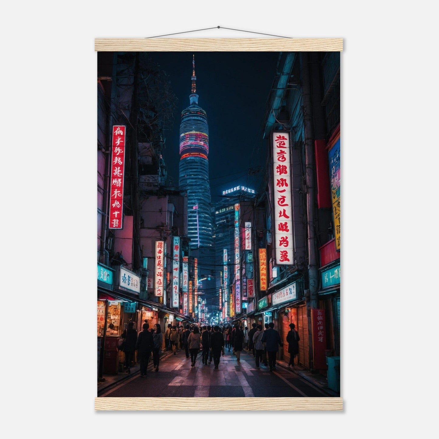 Premium Matte Paper Poster with Hanger - Minimalistische Kunstpräsentation mit Holzhänger Print Material Modern Masterpieces 40x60 cm / 16x24″ Natural wood wall hanger 