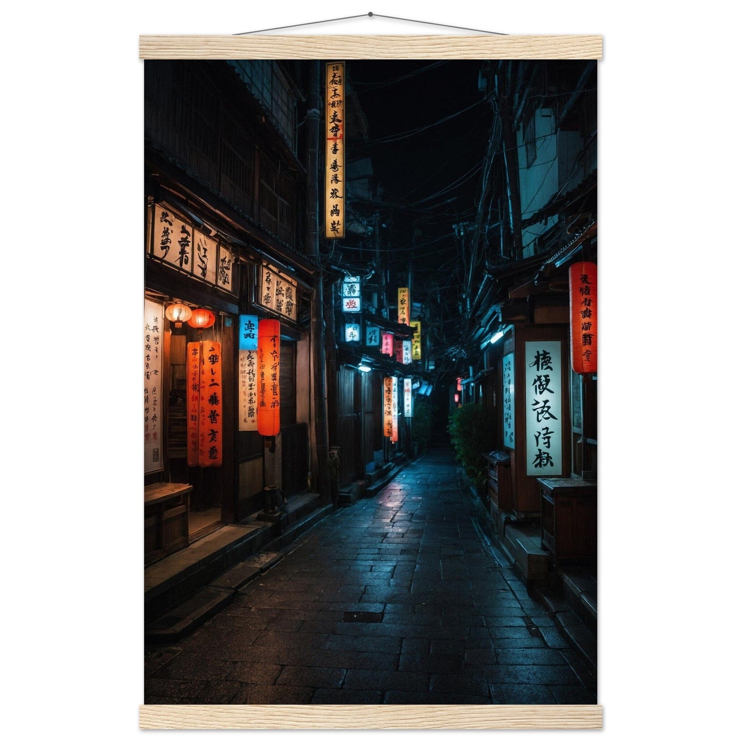 Premium Matte Paper Poster with Hanger - Minimalistische Kunstpräsentation mit Holzhänger Print Material Modern Masterpieces 40x60 cm / 16x24″ Natural wood wall hanger 