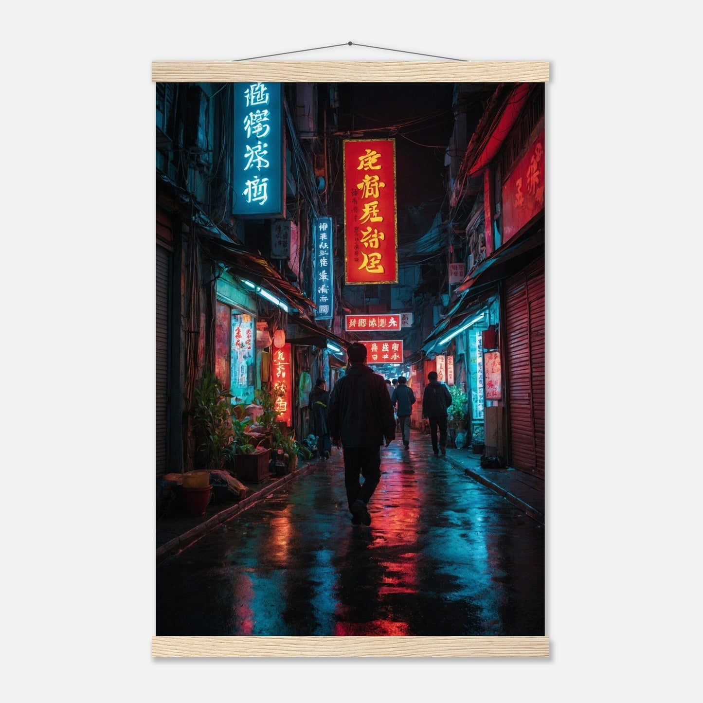 Premium Matte Paper Poster with Hanger - Minimalistische Kunstpräsentation mit Holzhänger Print Material Modern Masterpieces 40x60 cm / 16x24″ Natural wood wall hanger 
