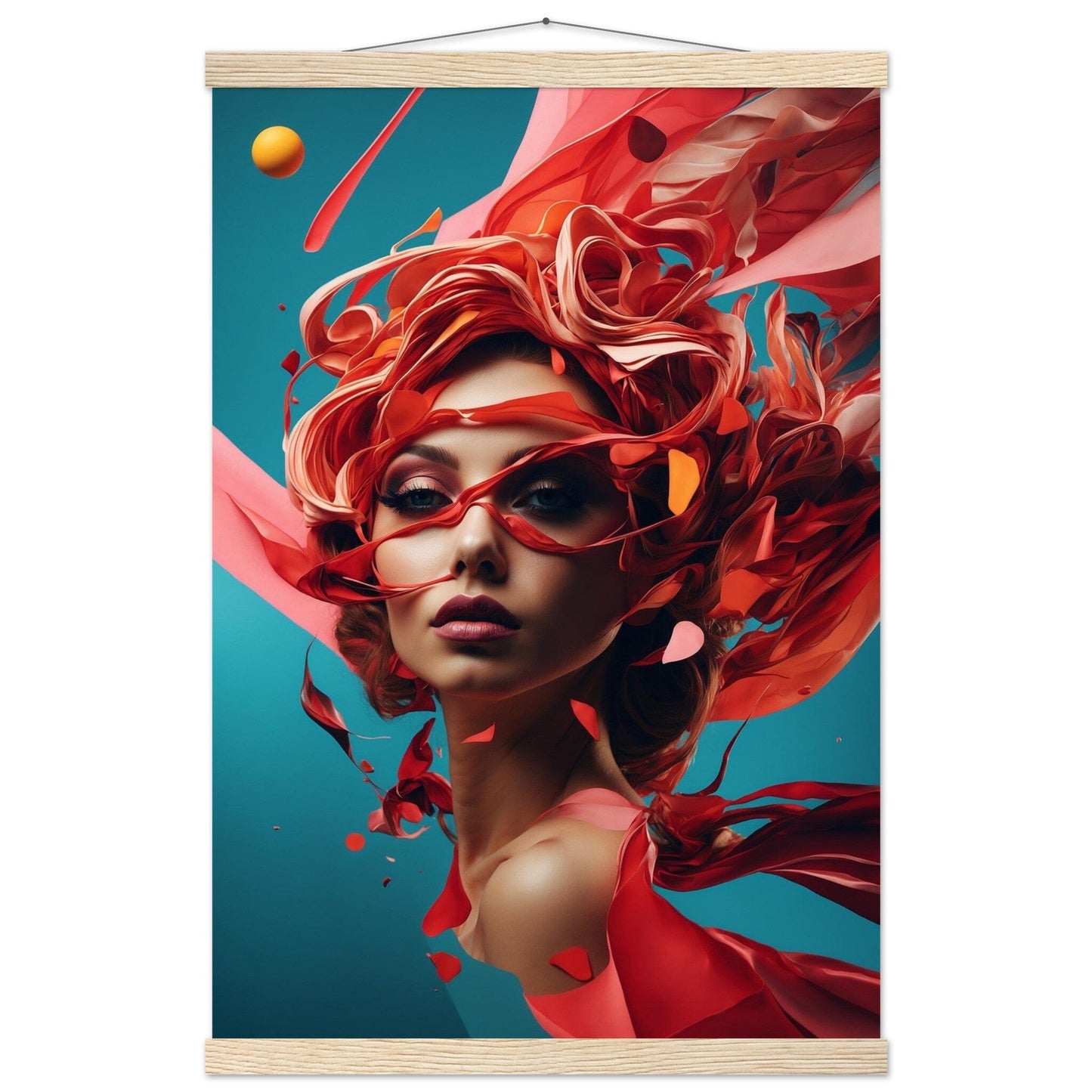 Premium Matte Paper Poster with Hanger - Minimalistische Kunstpräsentation mit Holzhänger Print Material Modern Masterpieces 40x60 cm / 16x24″ Natural wood wall hanger 