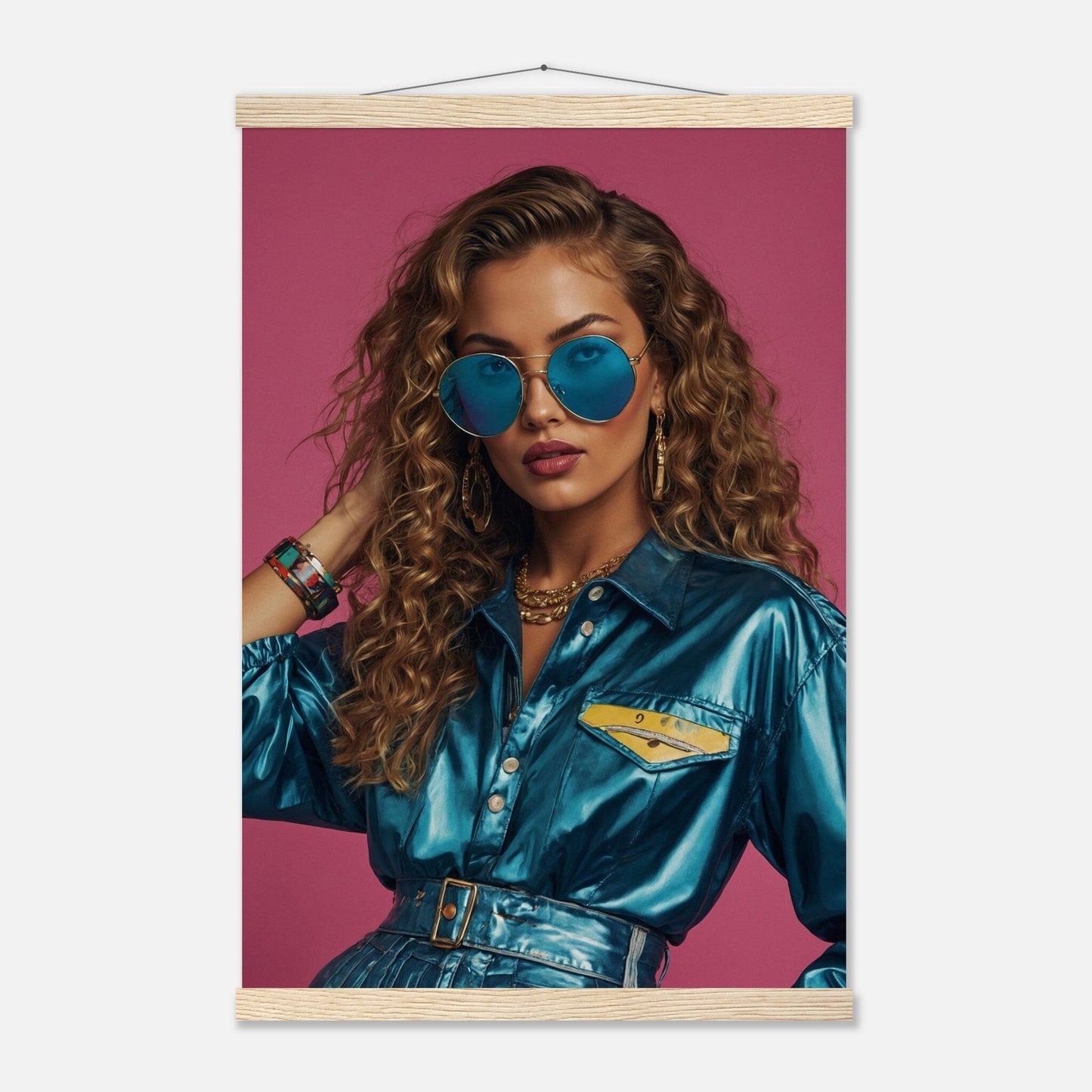 Premium Matte Paper Poster with Hanger - Minimalistische Kunstpräsentation mit Holzhänger Print Material Modern Masterpieces 40x60 cm / 16x24″ Natural wood wall hanger 