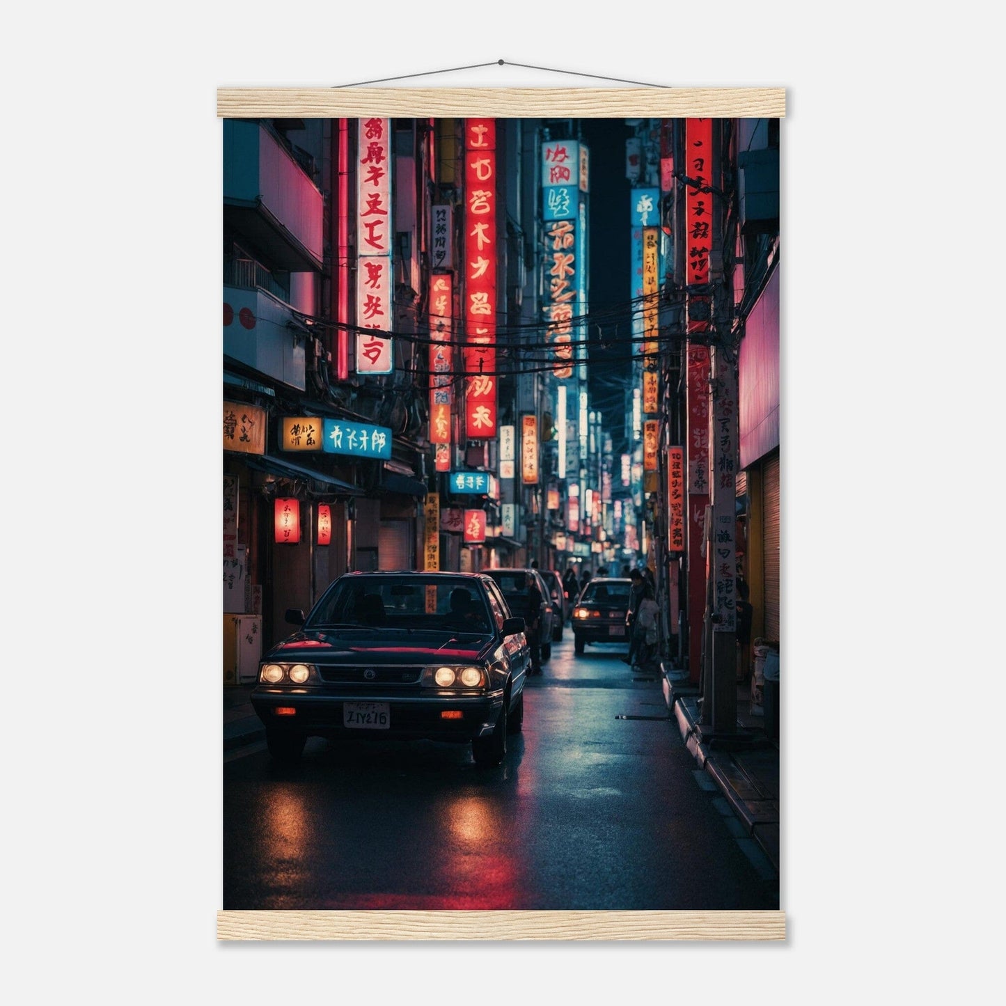 Premium Matte Paper Poster with Hanger - Minimalistische Kunstpräsentation mit Holzhänger Print Material Modern Masterpieces 40x60 cm / 16x24″ Natural wood wall hanger 