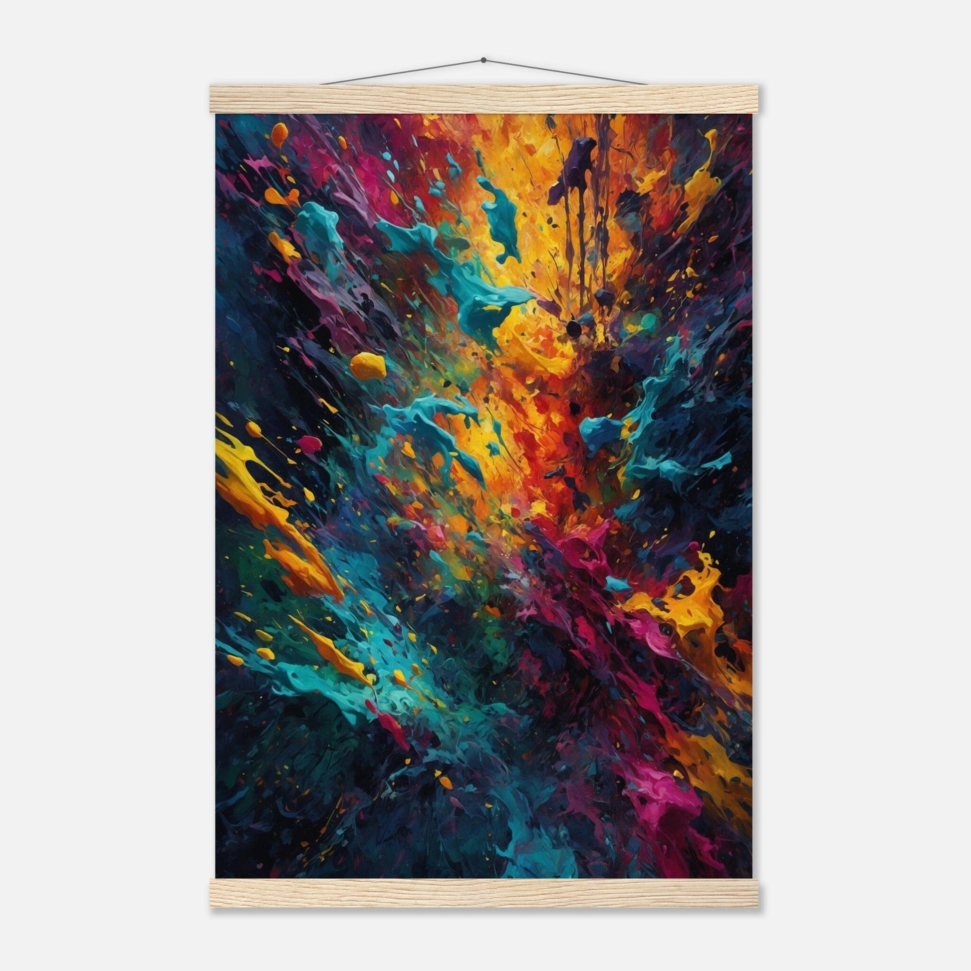 Premium Matte Paper Poster with Hanger - Minimalistische Kunstpräsentation mit Holzhänger Print Material Modern Masterpieces 40x60 cm / 16x24″ Natural wood wall hanger 