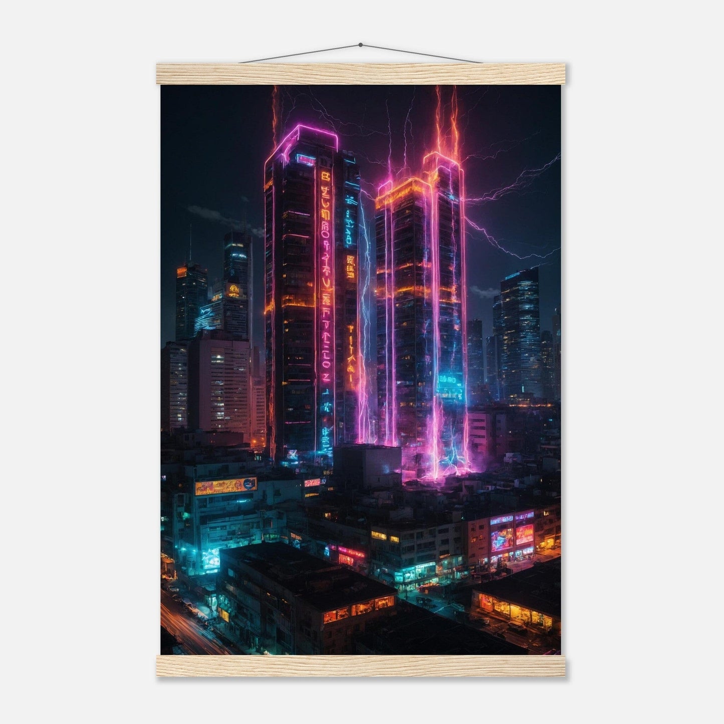 Premium Matte Paper Poster with Hanger - Minimalistische Kunstpräsentation mit Holzhänger Print Material Modern Masterpieces 40x60 cm / 16x24″ Natural wood wall hanger 