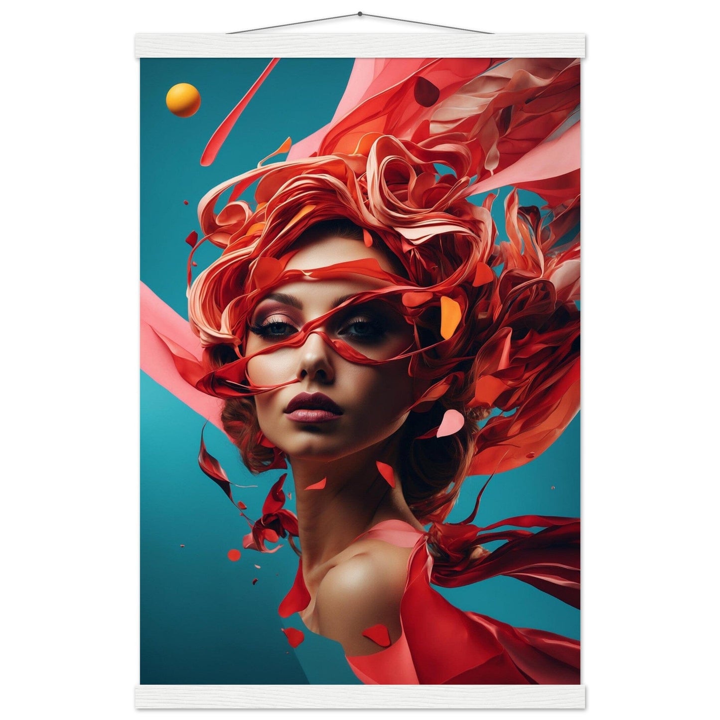 Premium Matte Paper Poster with Hanger - Minimalistische Kunstpräsentation mit Holzhänger Print Material Modern Masterpieces 40x60 cm / 16x24″ White wall hanger 