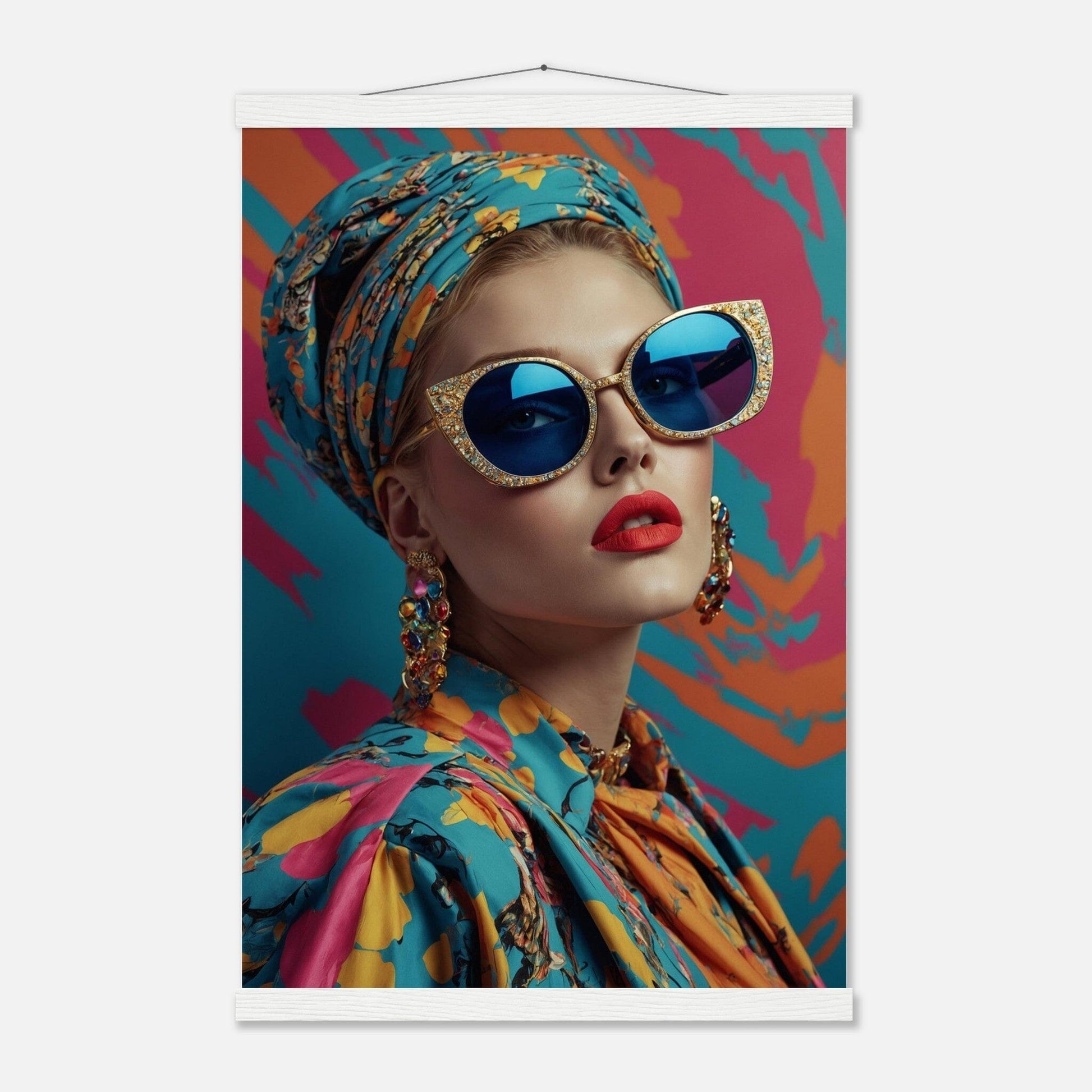 Premium Matte Paper Poster with Hanger - Minimalistische Kunstpräsentation mit Holzhänger Print Material Modern Masterpieces 40x60 cm / 16x24″ White wall hanger 