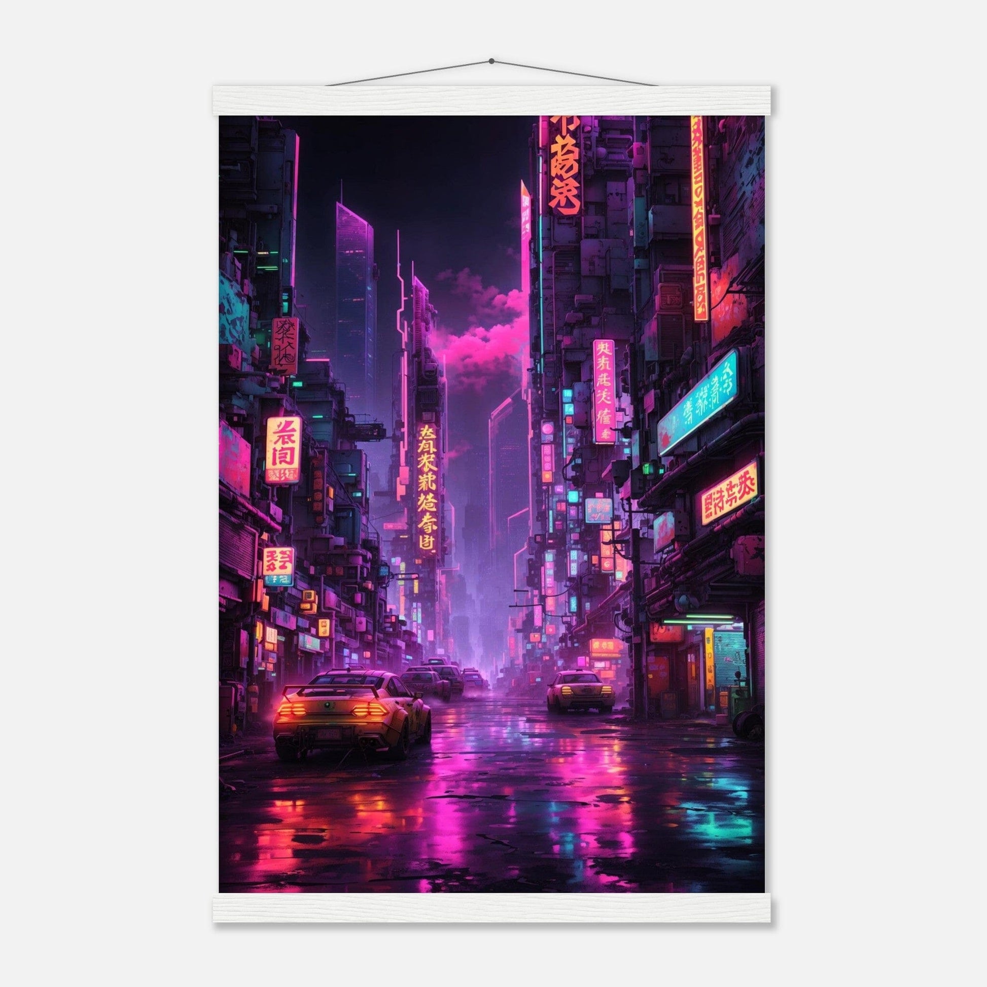 Premium Matte Paper Poster with Hanger - Minimalistische Kunstpräsentation mit Holzhänger Print Material Modern Masterpieces 40x60 cm / 16x24″ White wall hanger 
