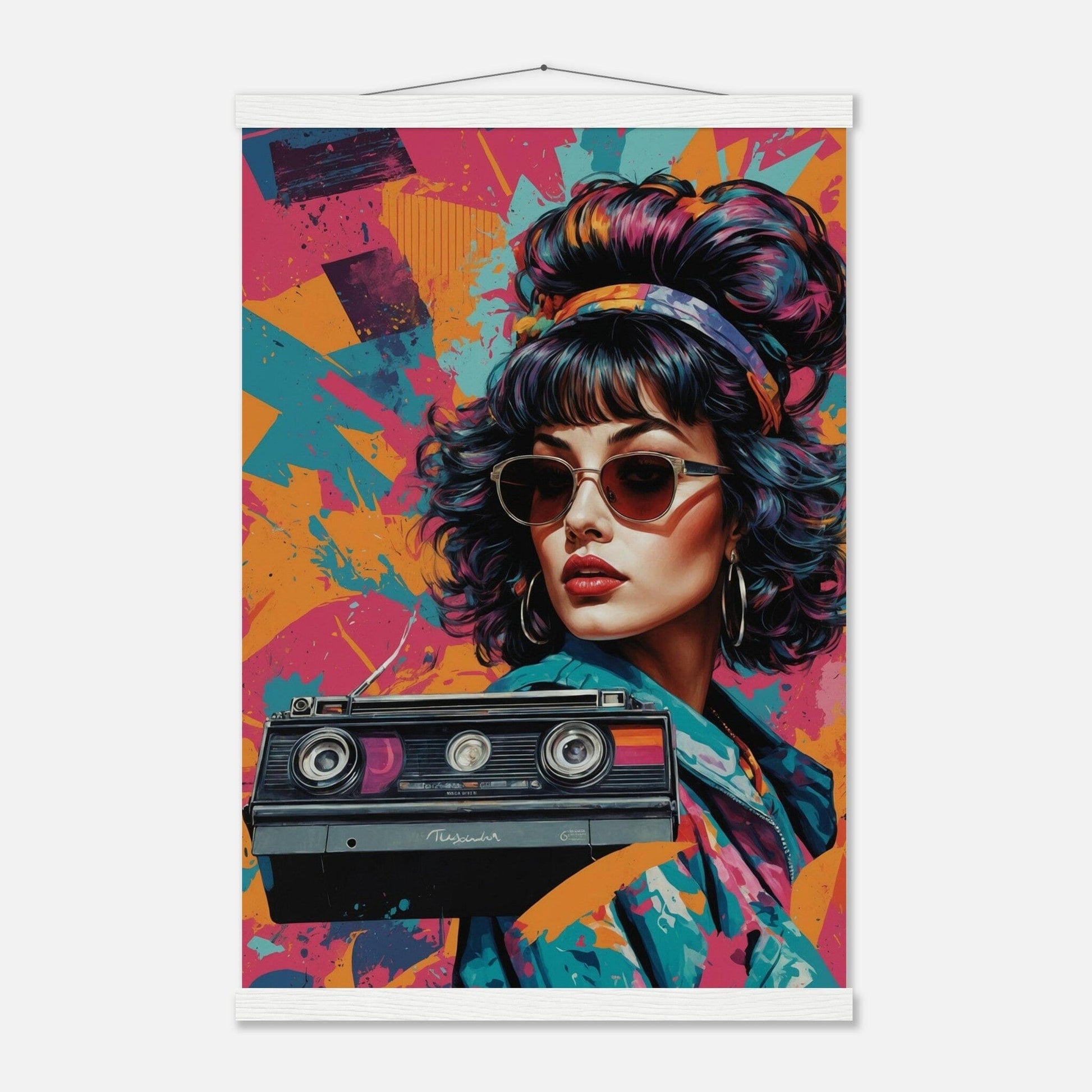 Premium Matte Paper Poster with Hanger - Minimalistische Kunstpräsentation mit Holzhänger Print Material Modern Masterpieces 40x60 cm / 16x24″ White wall hanger 