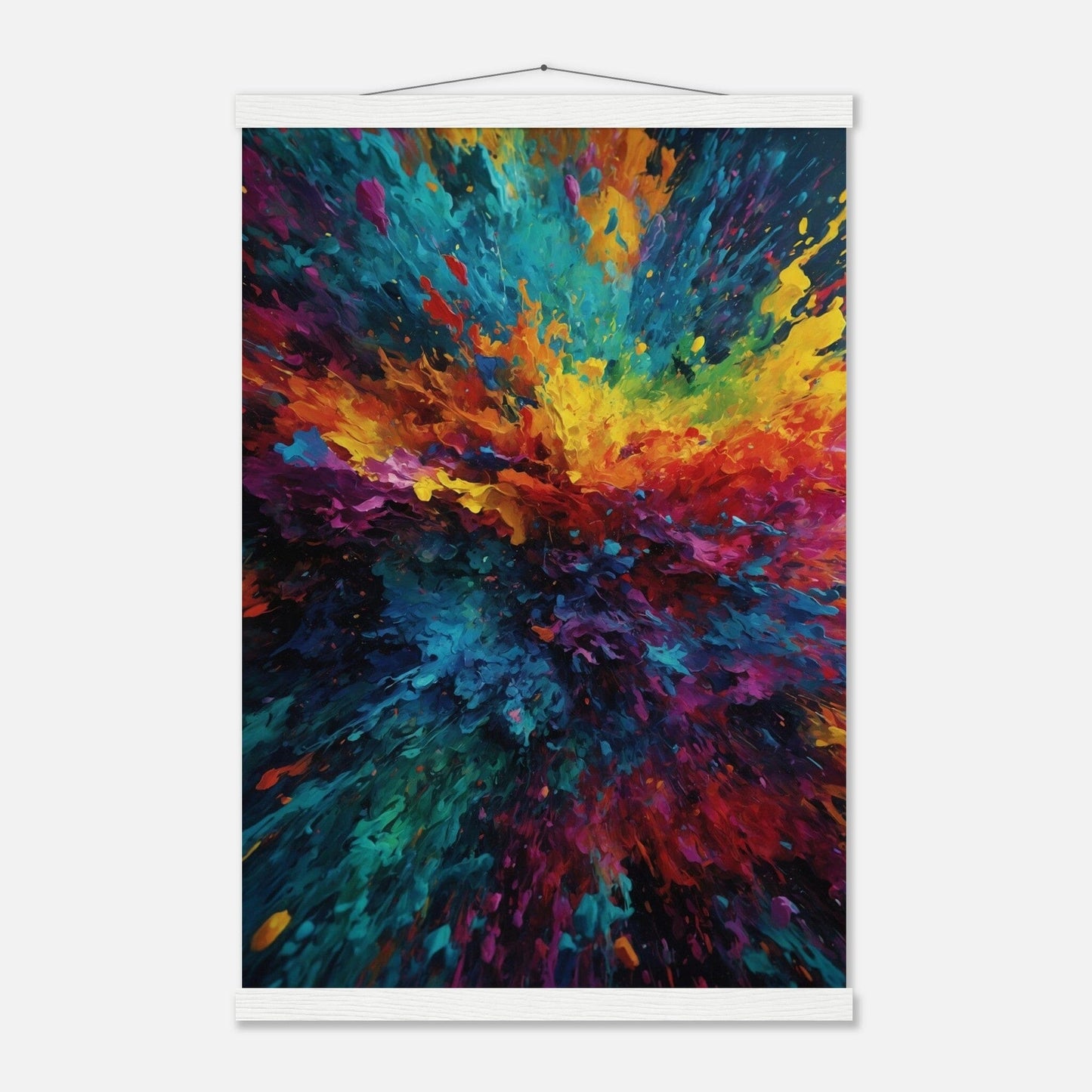 Premium Matte Paper Poster with Hanger - Minimalistische Kunstpräsentation mit Holzhänger Print Material Modern Masterpieces 40x60 cm / 16x24″ White wall hanger 