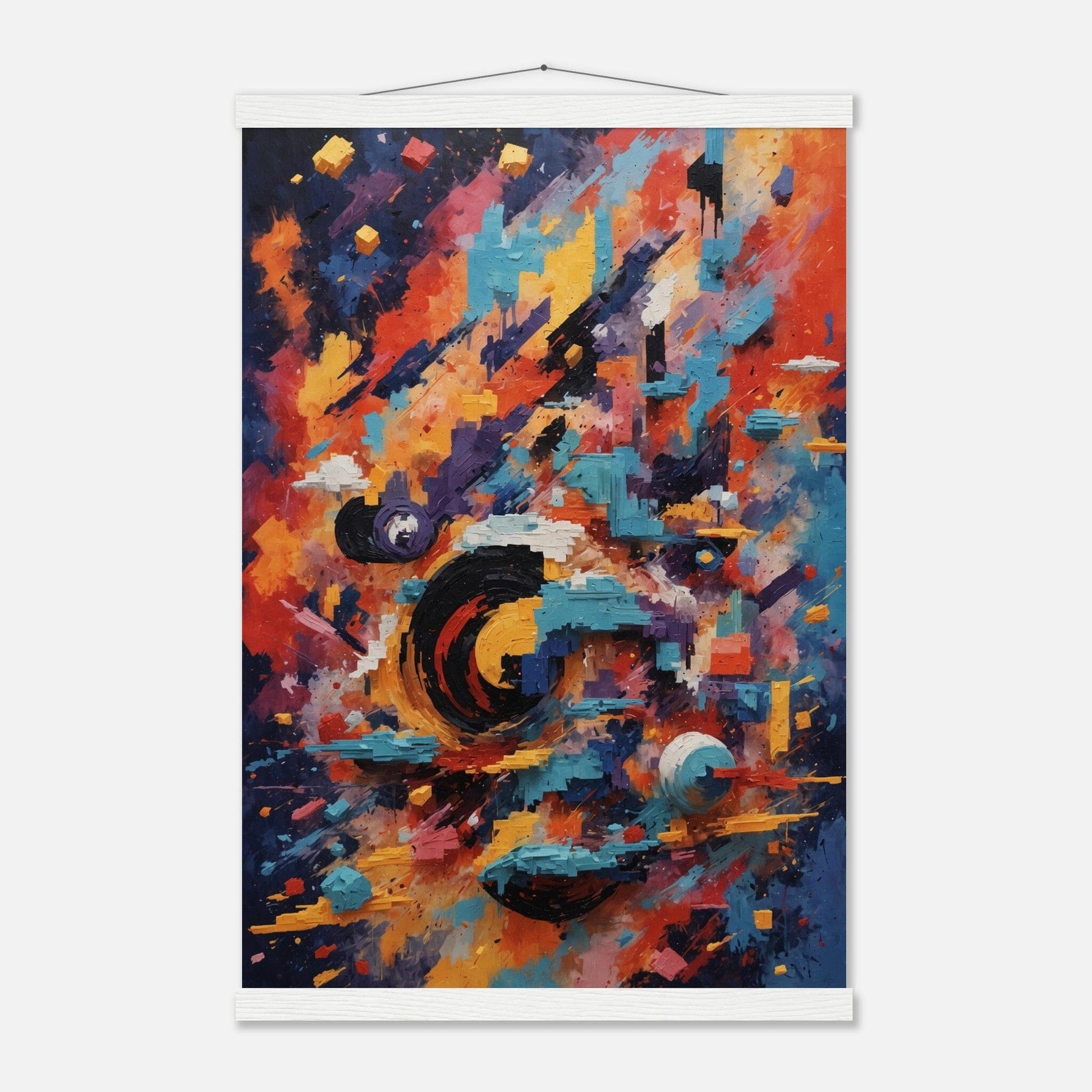 Premium Matte Paper Poster with Hanger - Minimalistische Kunstpräsentation mit Holzhänger Print Material Modern Masterpieces 40x60 cm / 16x24″ White wall hanger 