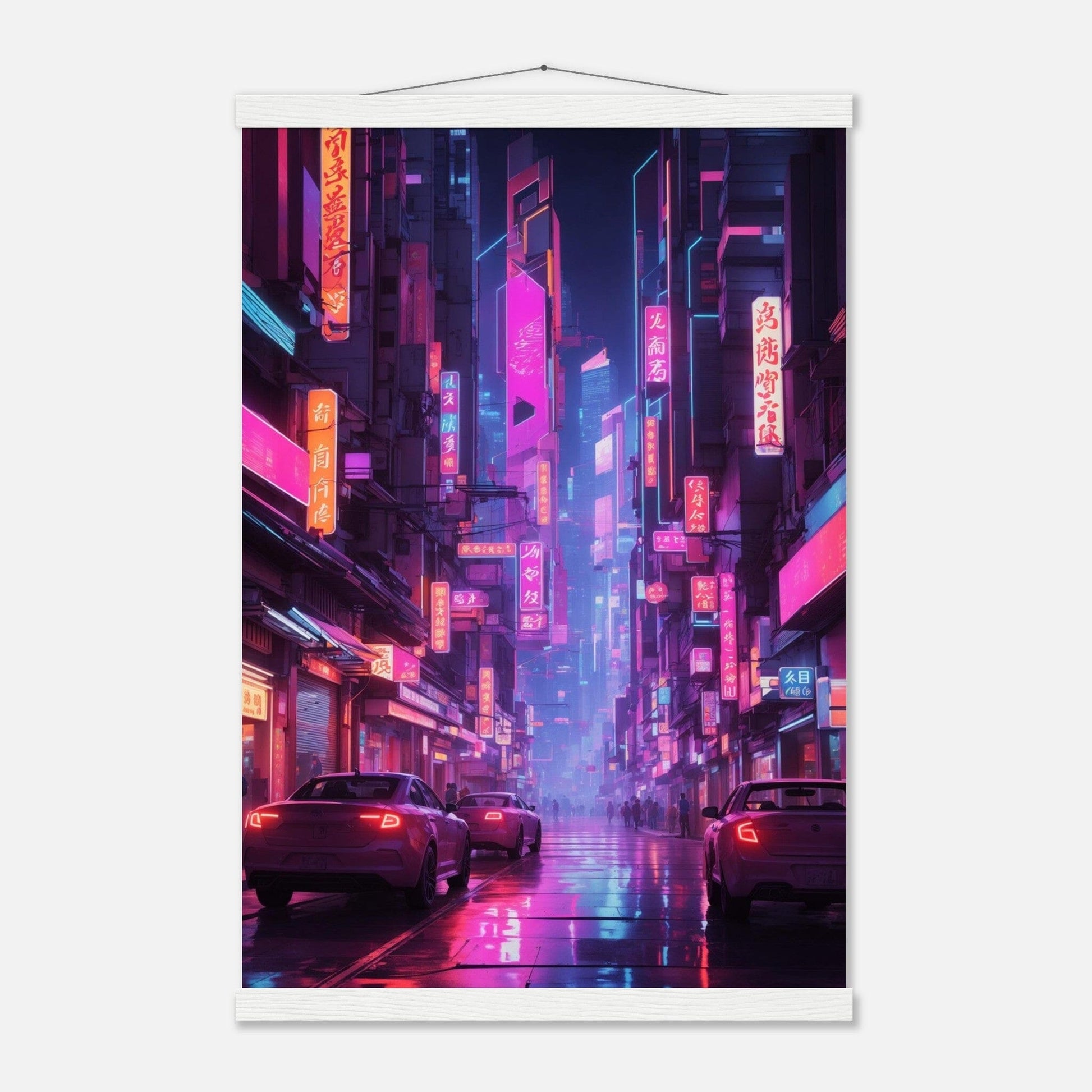 Premium Matte Paper Poster with Hanger - Minimalistische Kunstpräsentation mit Holzhänger Print Material Modern Masterpieces 40x60 cm / 16x24″ White wall hanger 