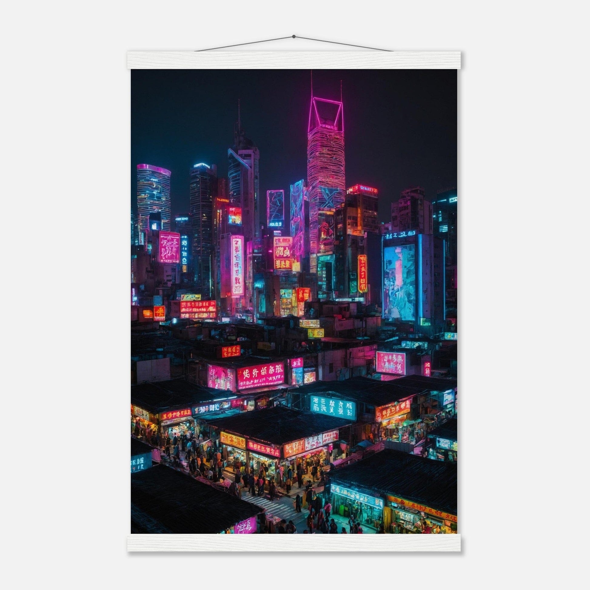 Premium Matte Paper Poster with Hanger - Minimalistische Kunstpräsentation mit Holzhänger Print Material Modern Masterpieces 40x60 cm / 16x24″ White wall hanger 