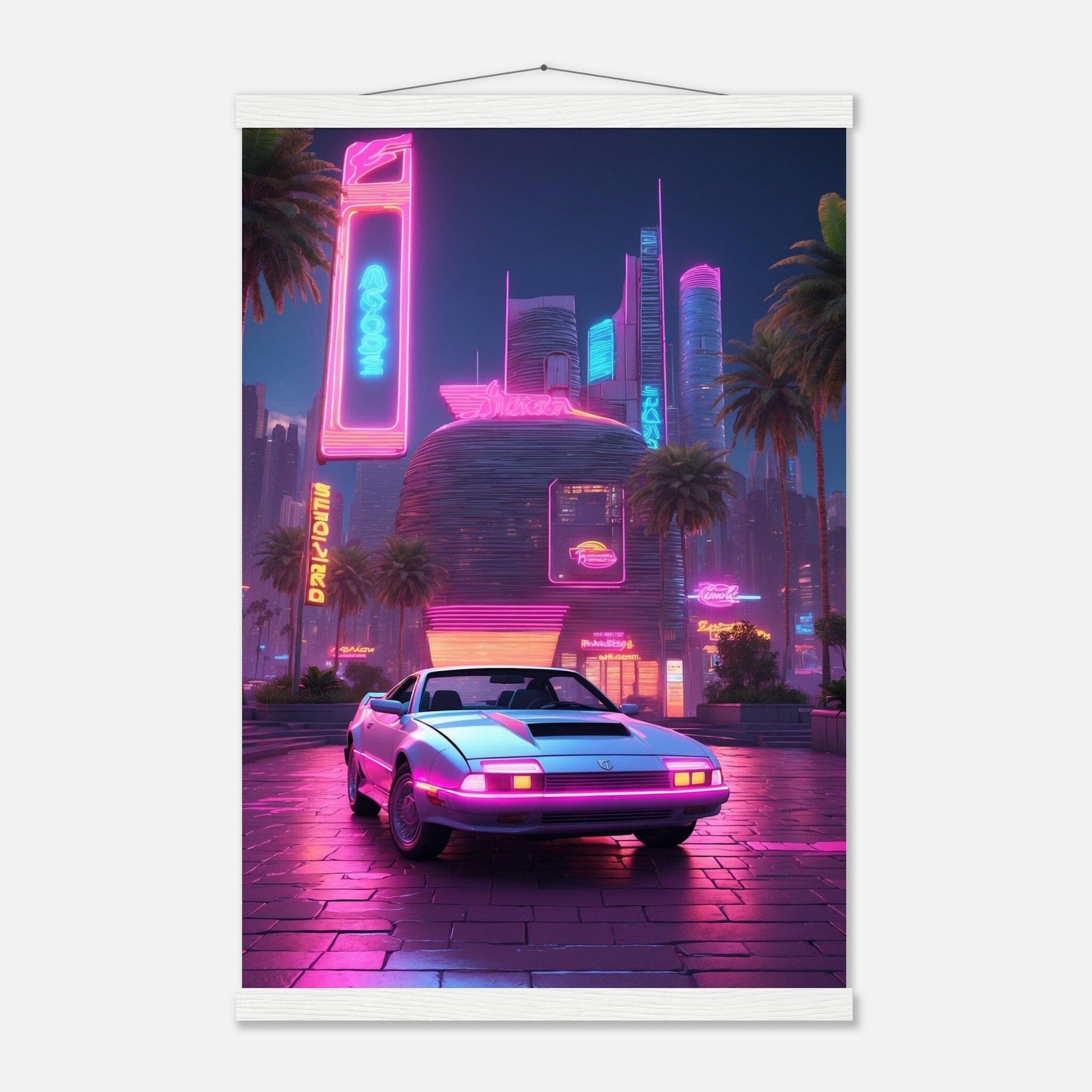 Premium Matte Paper Poster with Hanger - Minimalistische Kunstpräsentation mit Holzhänger Print Material Modern Masterpieces 40x60 cm / 16x24″ White wall hanger 