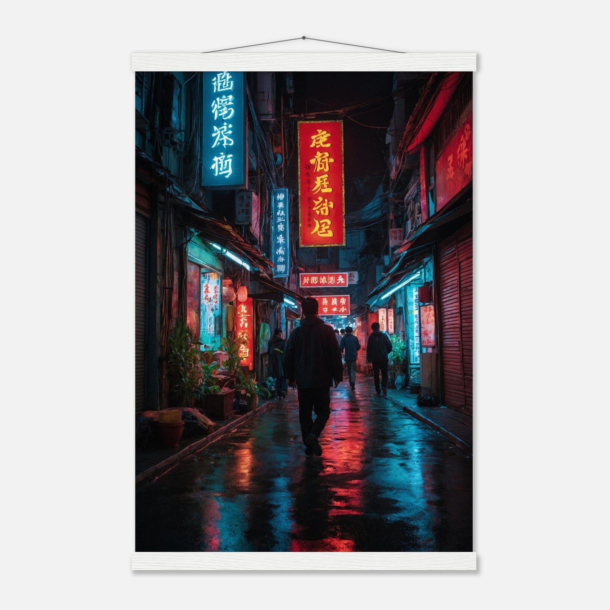 Premium Matte Paper Poster with Hanger - Minimalistische Kunstpräsentation mit Holzhänger Print Material Modern Masterpieces 40x60 cm / 16x24″ White wall hanger 