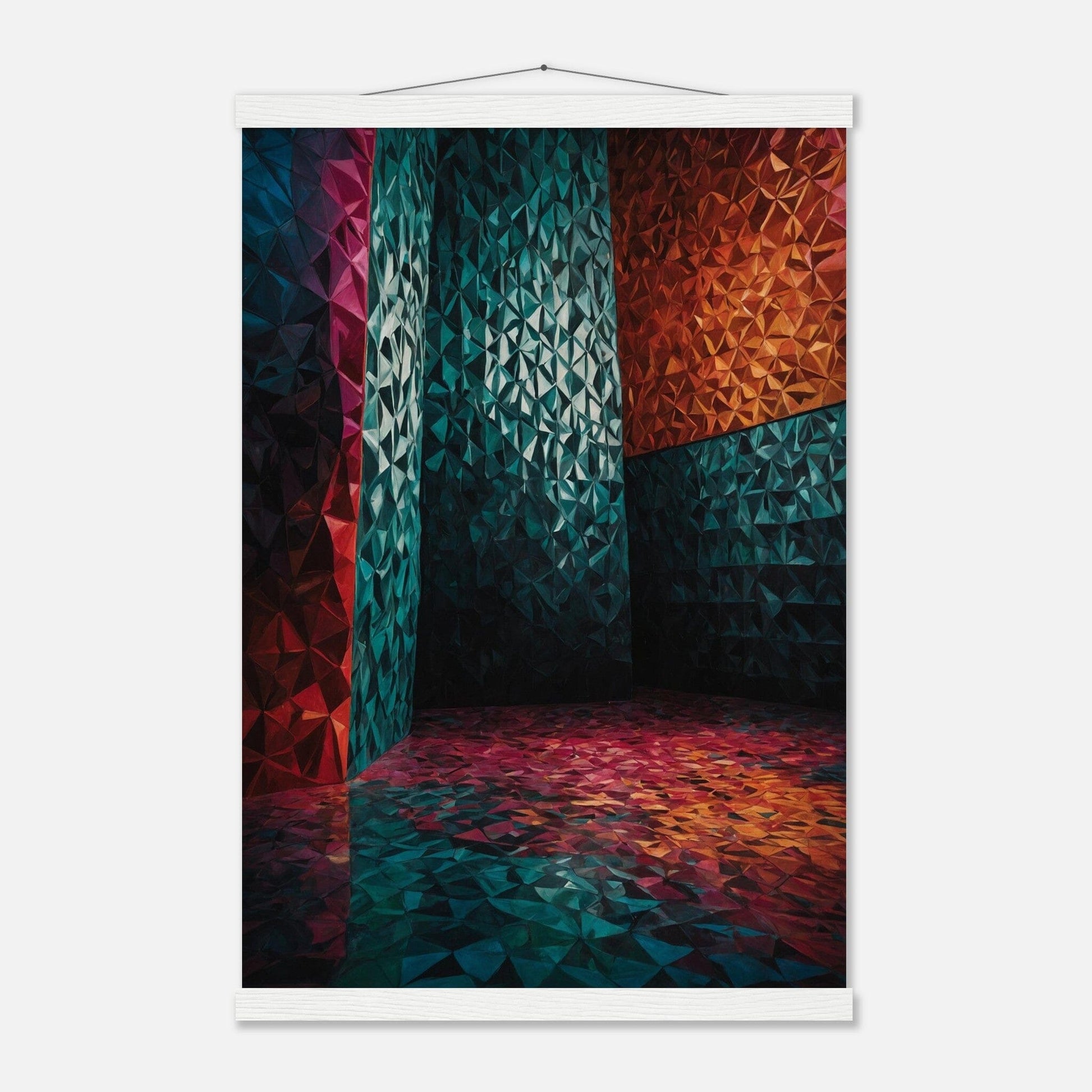Premium Matte Paper Poster with Hanger - Minimalistische Kunstpräsentation mit Holzhänger Print Material Modern Masterpieces 40x60 cm / 16x24″ White wall hanger 