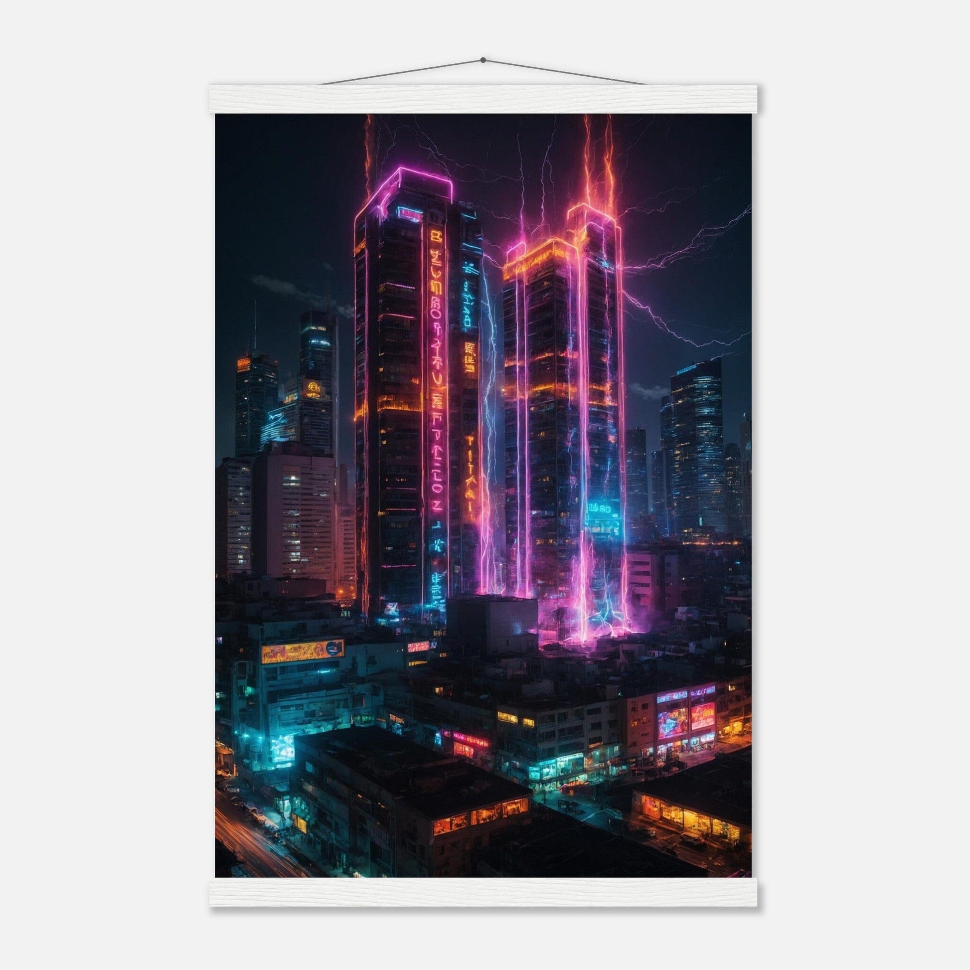 Premium Matte Paper Poster with Hanger - Minimalistische Kunstpräsentation mit Holzhänger Print Material Modern Masterpieces 40x60 cm / 16x24″ White wall hanger 