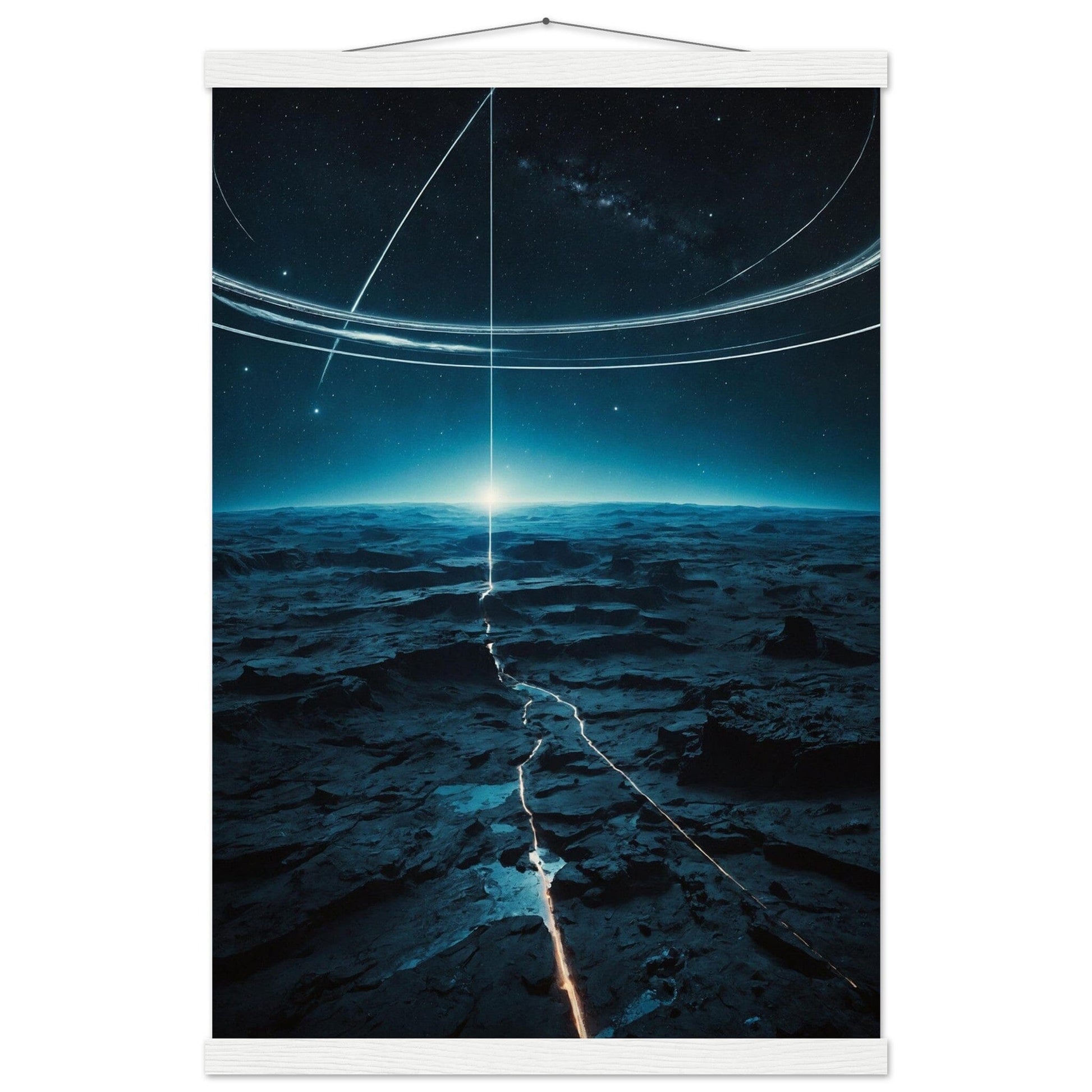 Premium Matte Paper Poster with Hanger - Minimalistische Kunstpräsentation mit Holzhänger Print Material Modern Masterpieces 40x60 cm / 16x24″ White wall hanger 